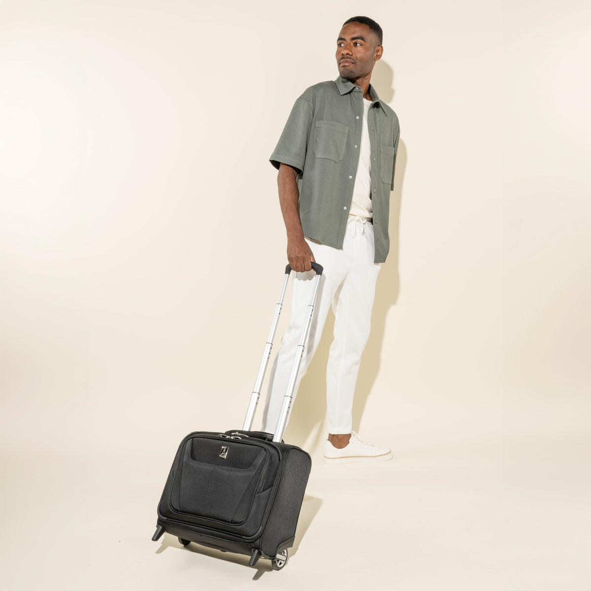 Travelpro Maxlite 5 Carry-On Rolling Tote in Black — lifestyle