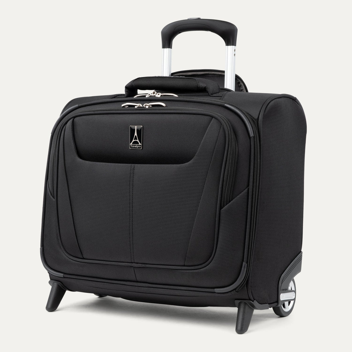 Travelpro Maxlite 5 Carry-On Rolling Tote in Black — angle view 3