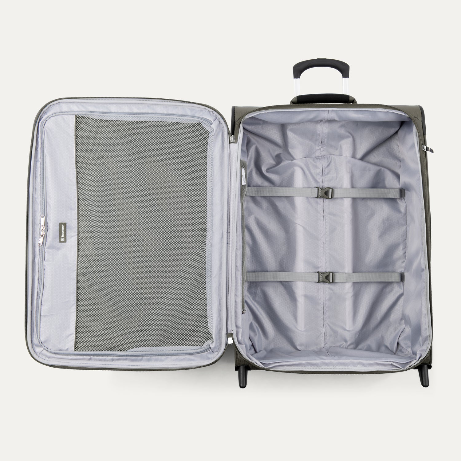 Travelpro Maxlite 5 26" Medium Check-In Expandable Rollaboard in Slate Green — interior view