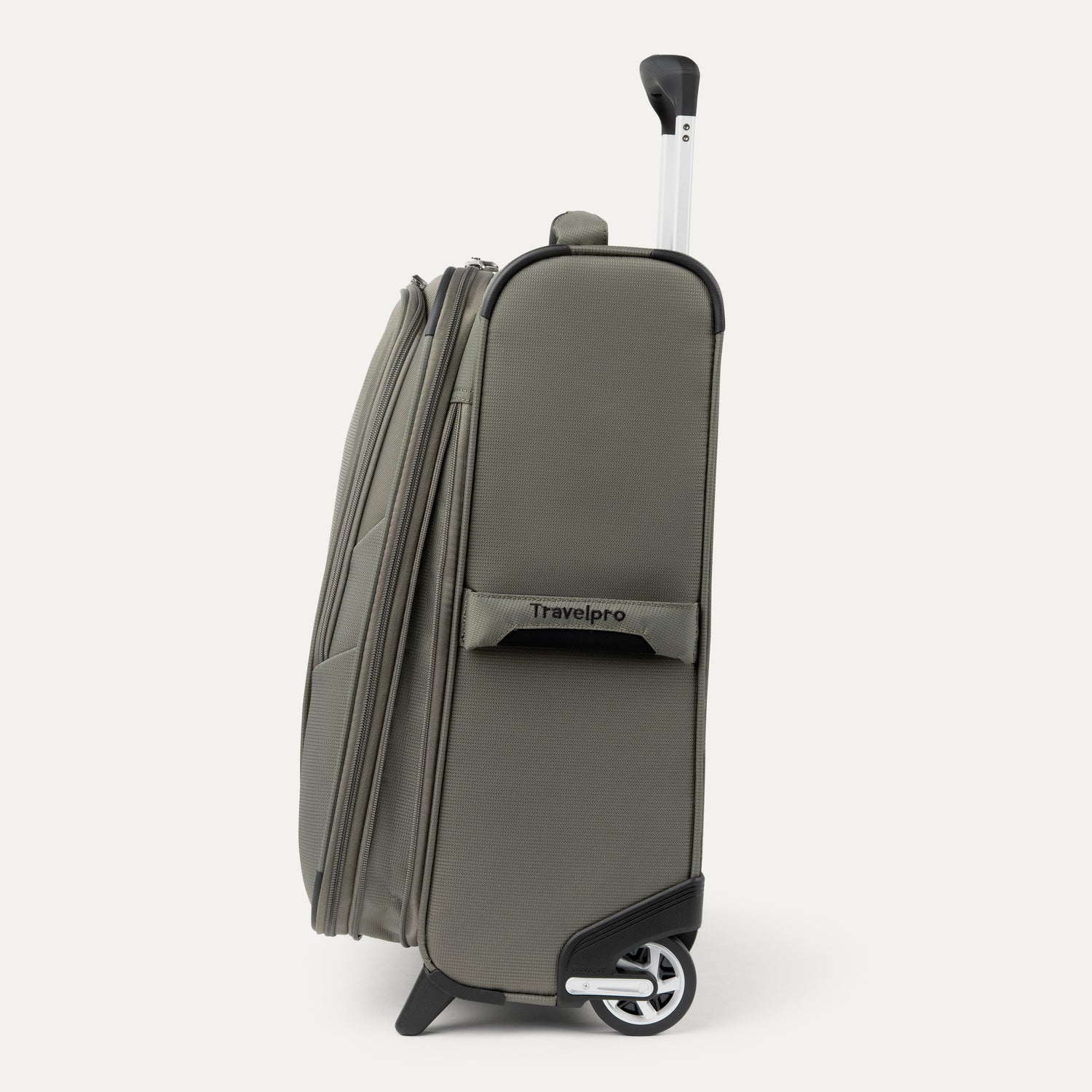 Travelpro Maxlite 5 International Carry-On Expandable Rollaboard in Slate Green — angle view 2