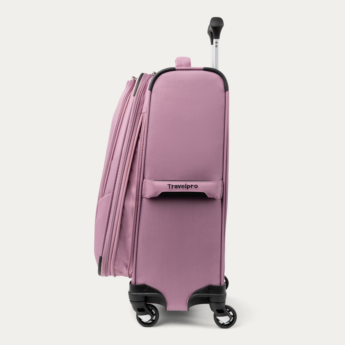 Travelpro Maxlite 5 21" Expandable Carry-On Spinner in Orchid Pink — angle view 2