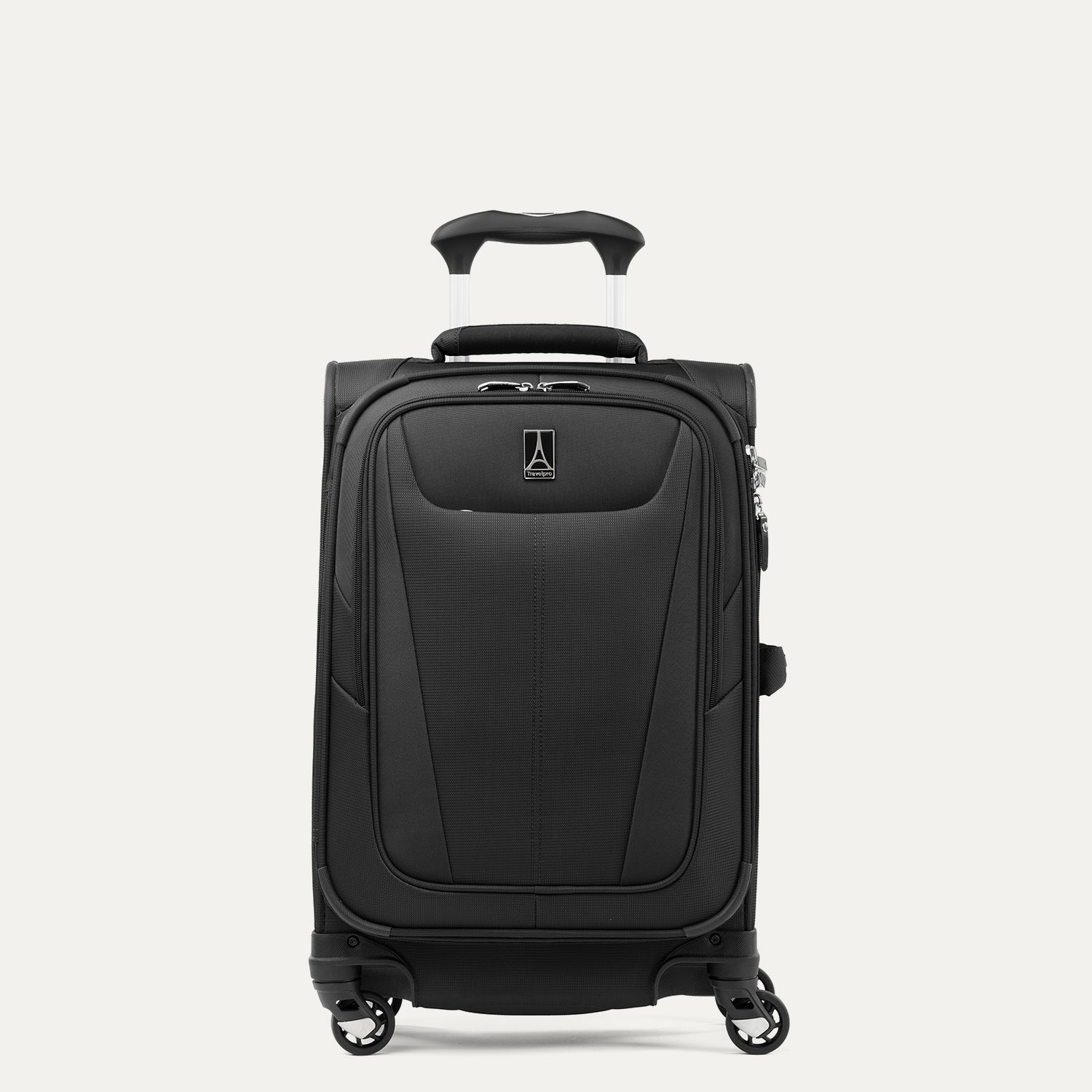 Travelpro Maxlite 5 Compact Carry-On Expandable Spinner in Black — front view