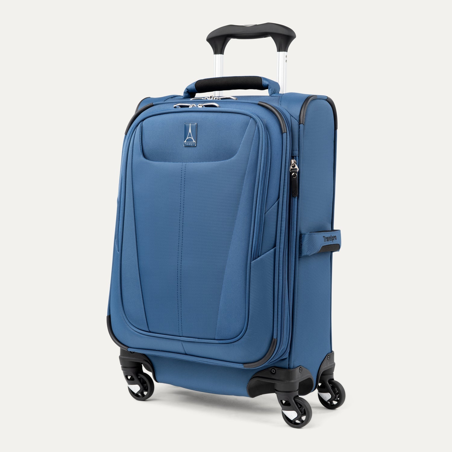 Travelpro Maxlite 5 Compact Carry-On Expandable Spinner in Ensign Blue — angle view 3