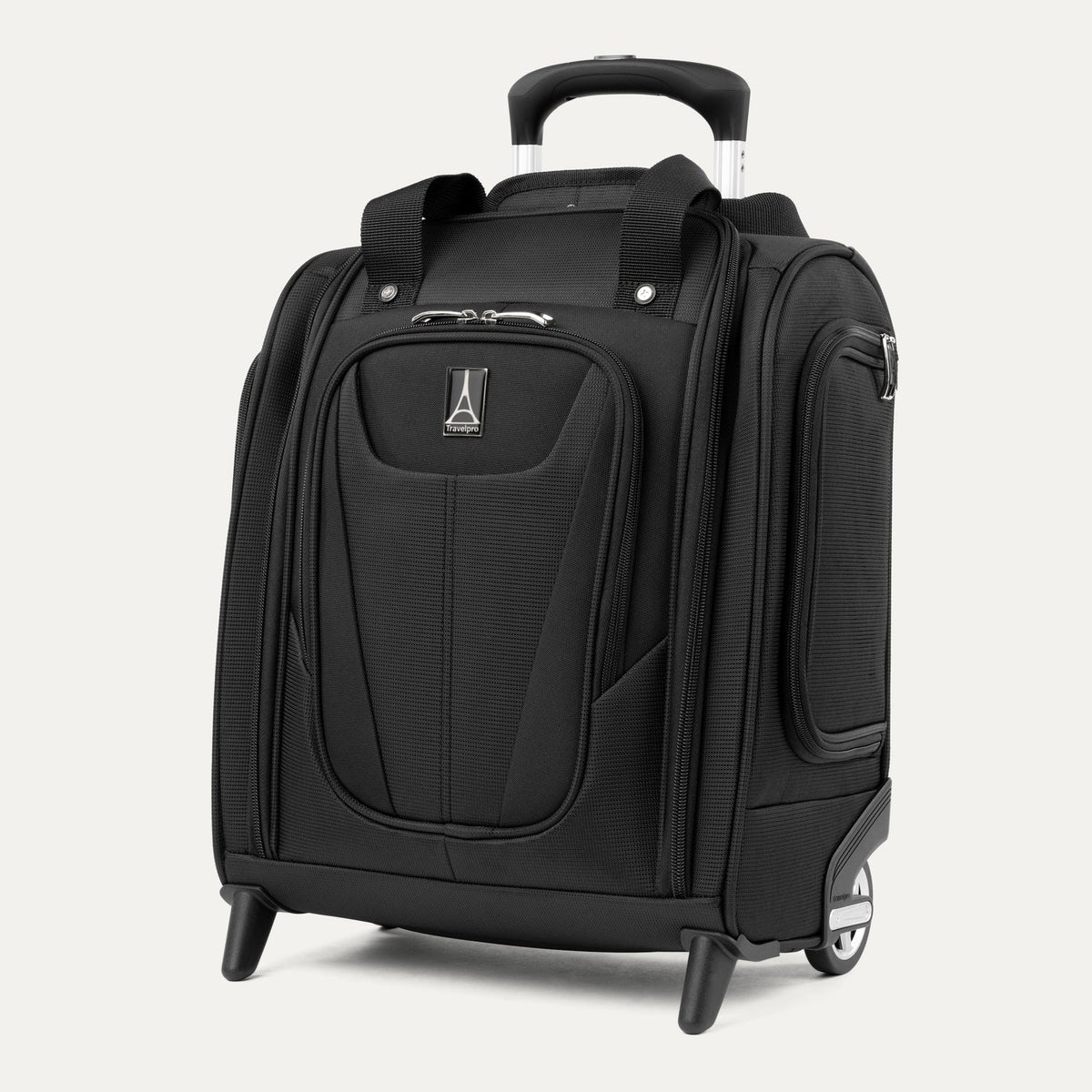 Travelpro Maxlite 5 Carry-On Rolling Underseat Bag in Black — angle view 3