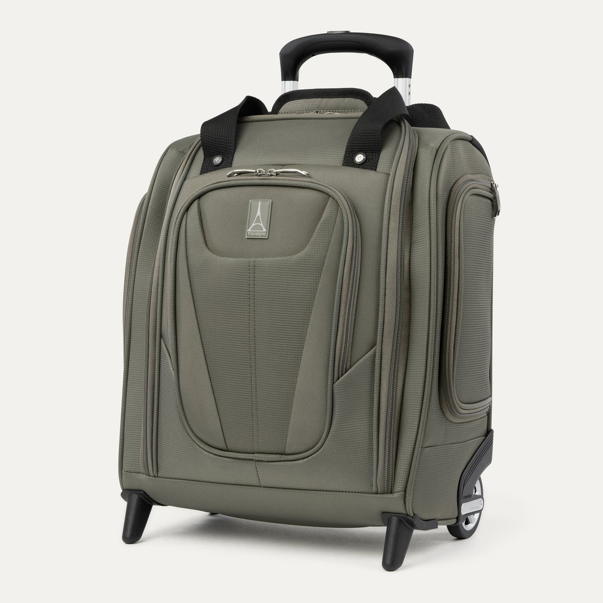 Travelpro Maxlite 5 Carry-On Rolling Underseat Bag in Slate Green — angle view 3