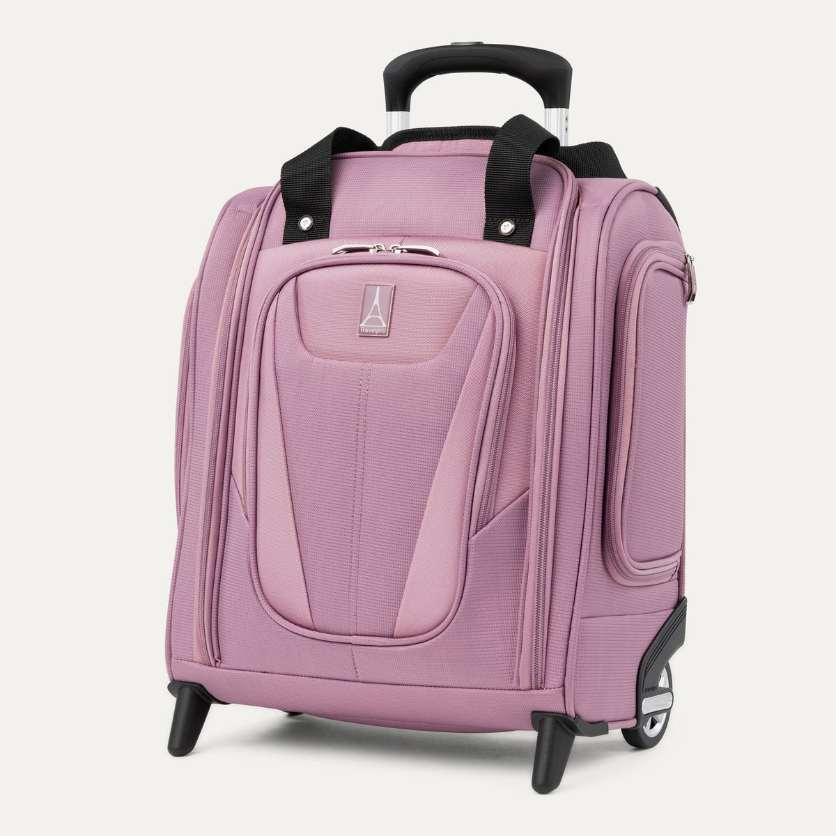 Travelpro Maxlite 5 Carry-On Rolling Underseat Bag in Orchid Pink — front view