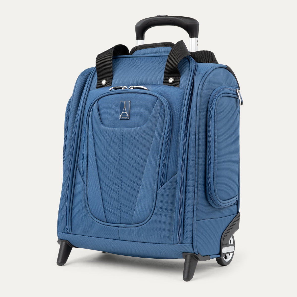 Travelpro Maxlite 5 Carry-On Rolling Underseat Bag in Ensign Blue — angle view 3