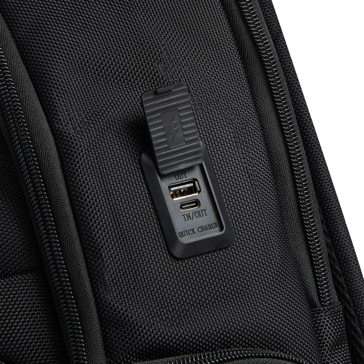 Delsey Wagram Laptop Backpack in Black — detail view # color_Black