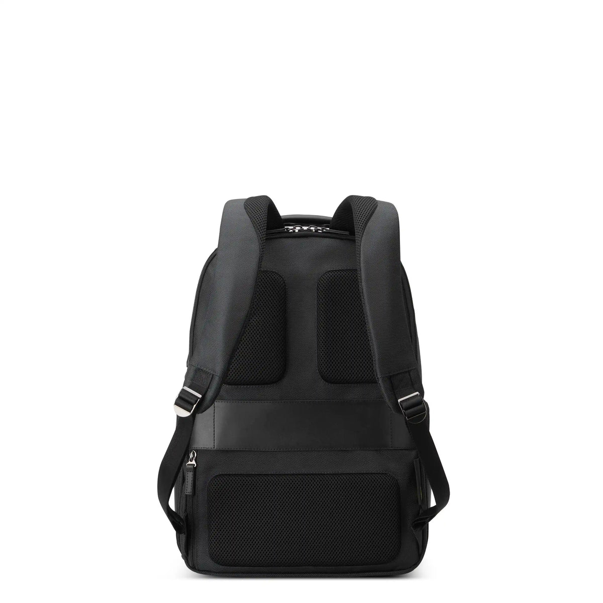 Delsey Wagram Laptop Backpack in Black — back view # color_Black