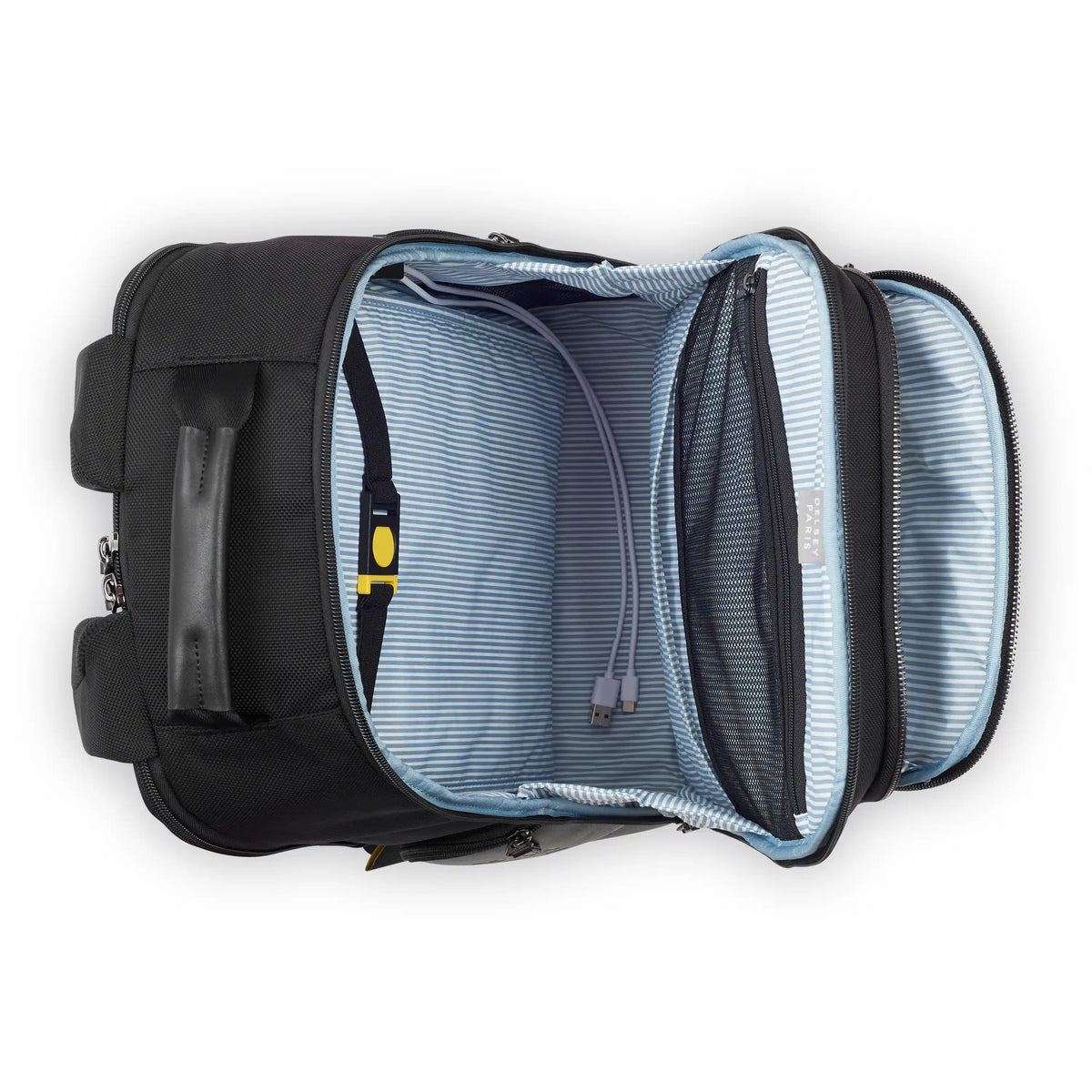 Delsey Wagram Laptop Backpack in Black — interior view # color_Black