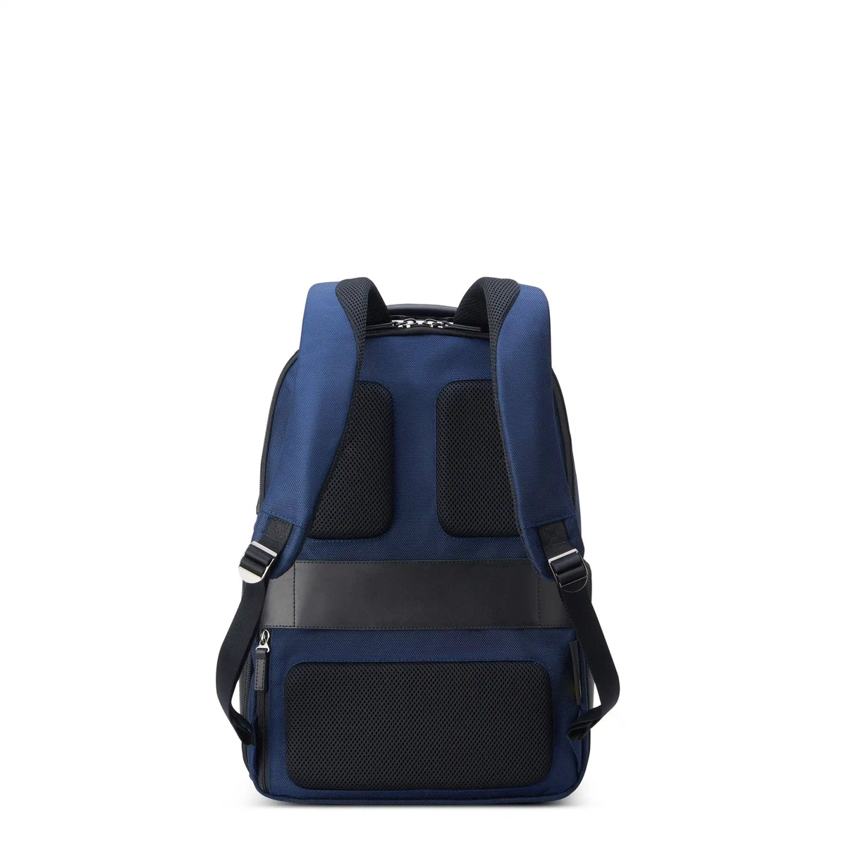 Delsey Wagram Laptop Backpack in Navy — back view # color_Navy