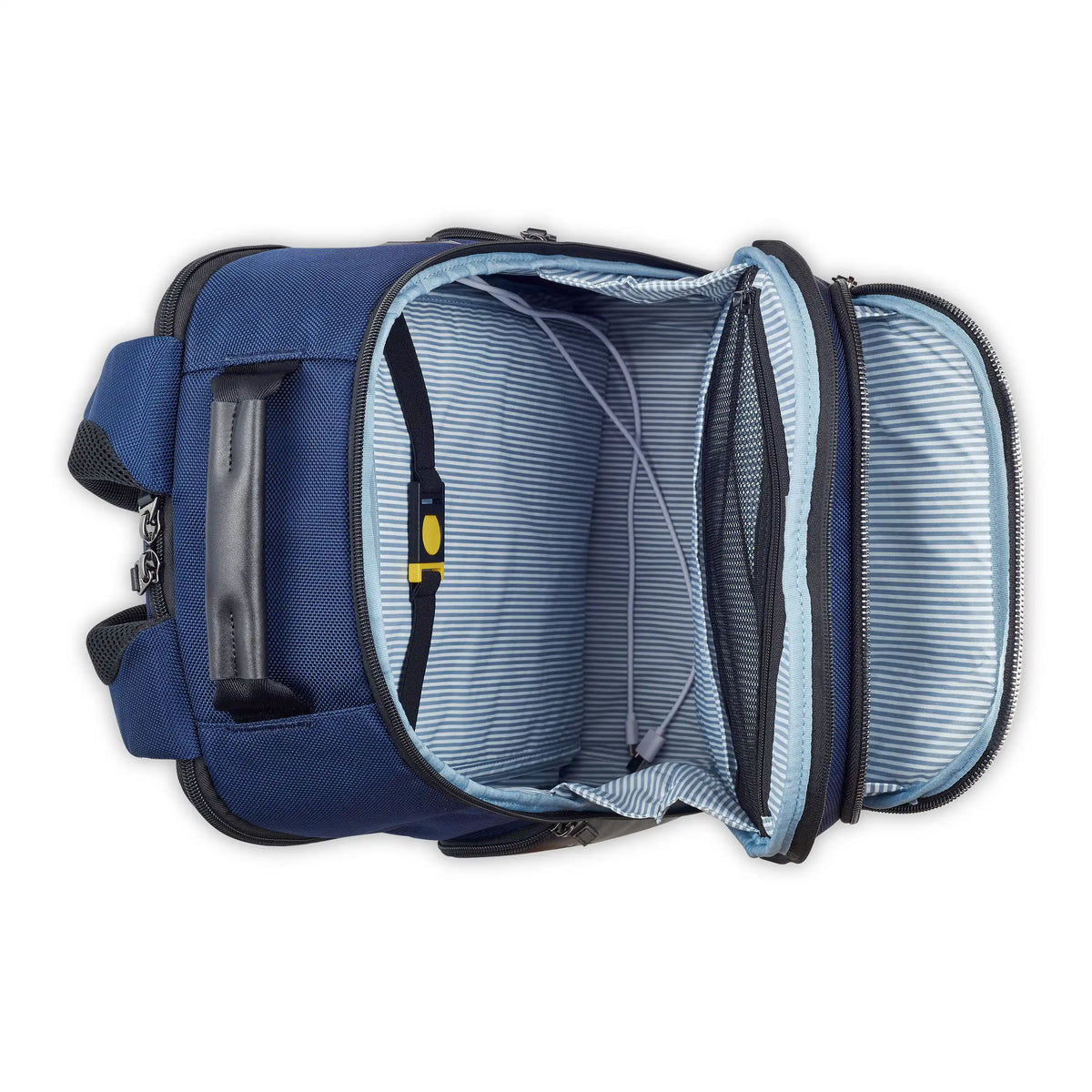 Delsey Wagram Laptop Backpack in Navy — interior view # color_Navy