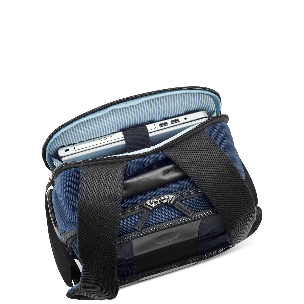 Delsey Wagram Laptop Backpack in Navy — interior view 2 # color_Navy
