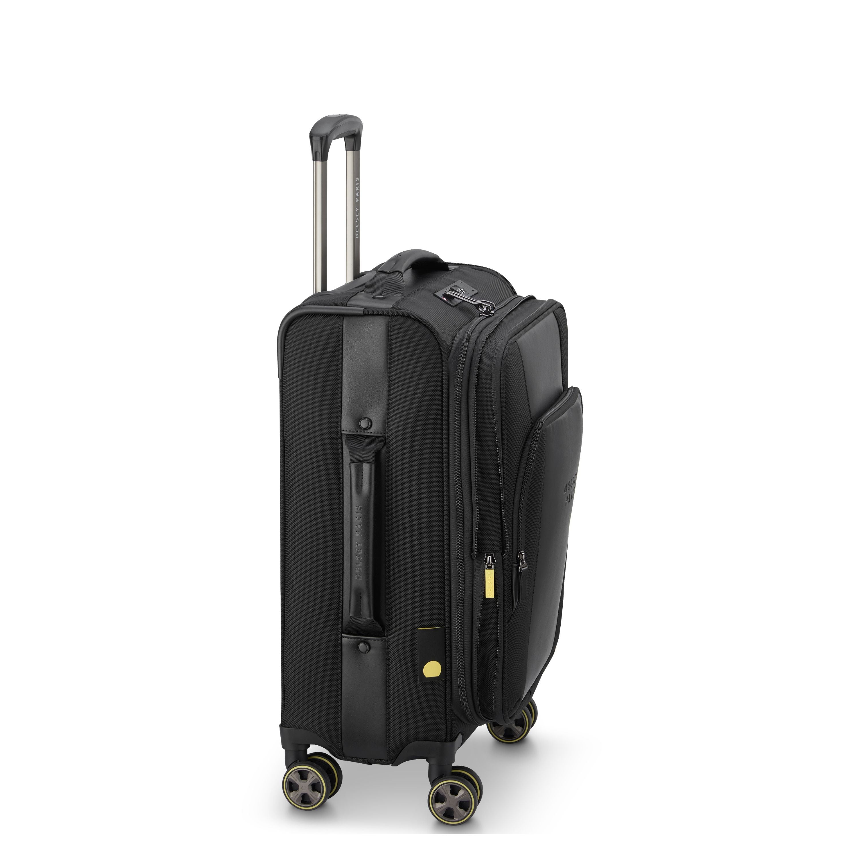 Delsey Wagram Carry-On Plus Expandable Spinner in Black — angle view 3 # color_Black
