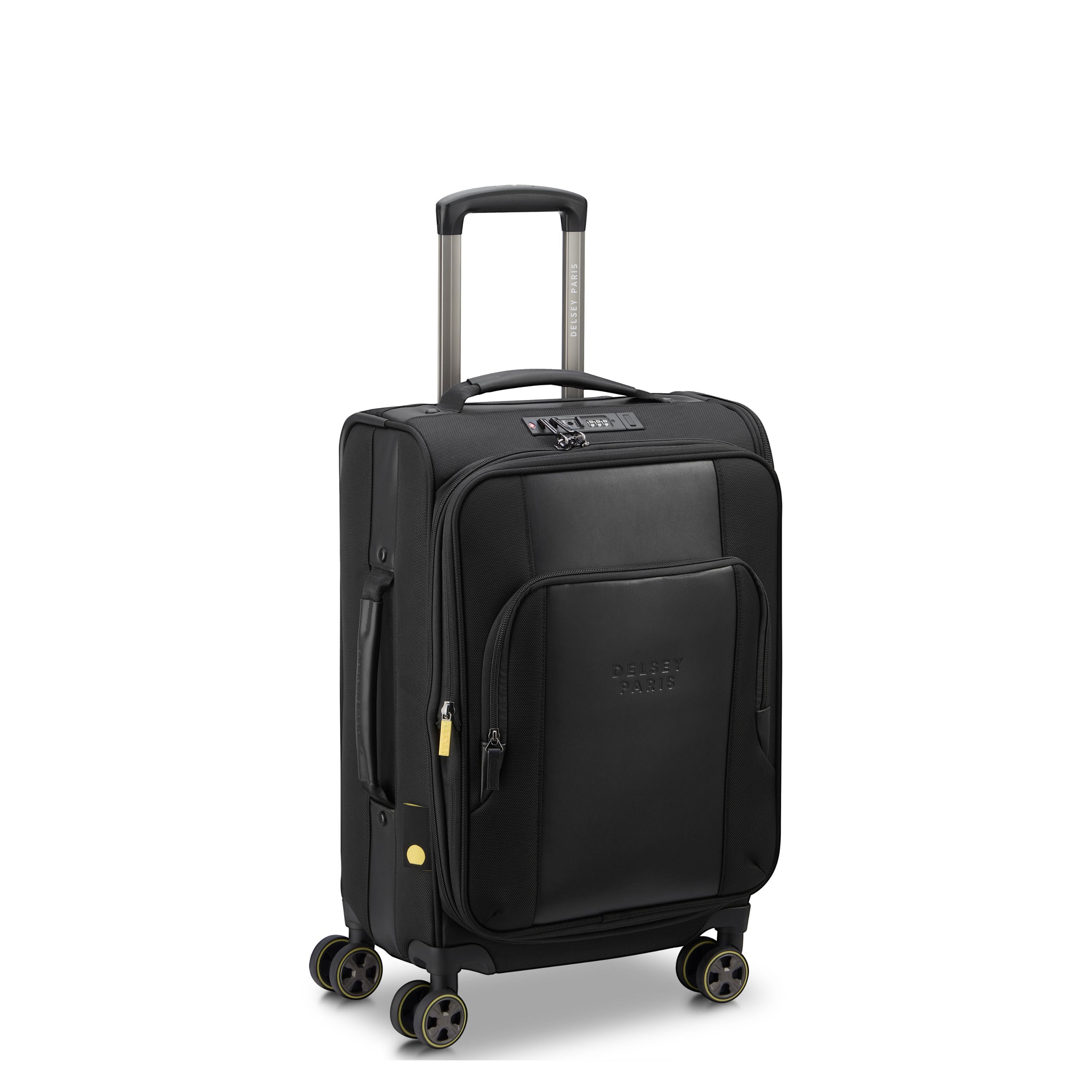 Delsey Wagram Carry-On Plus Expandable Spinner in Black — angle view 2 # color_Black