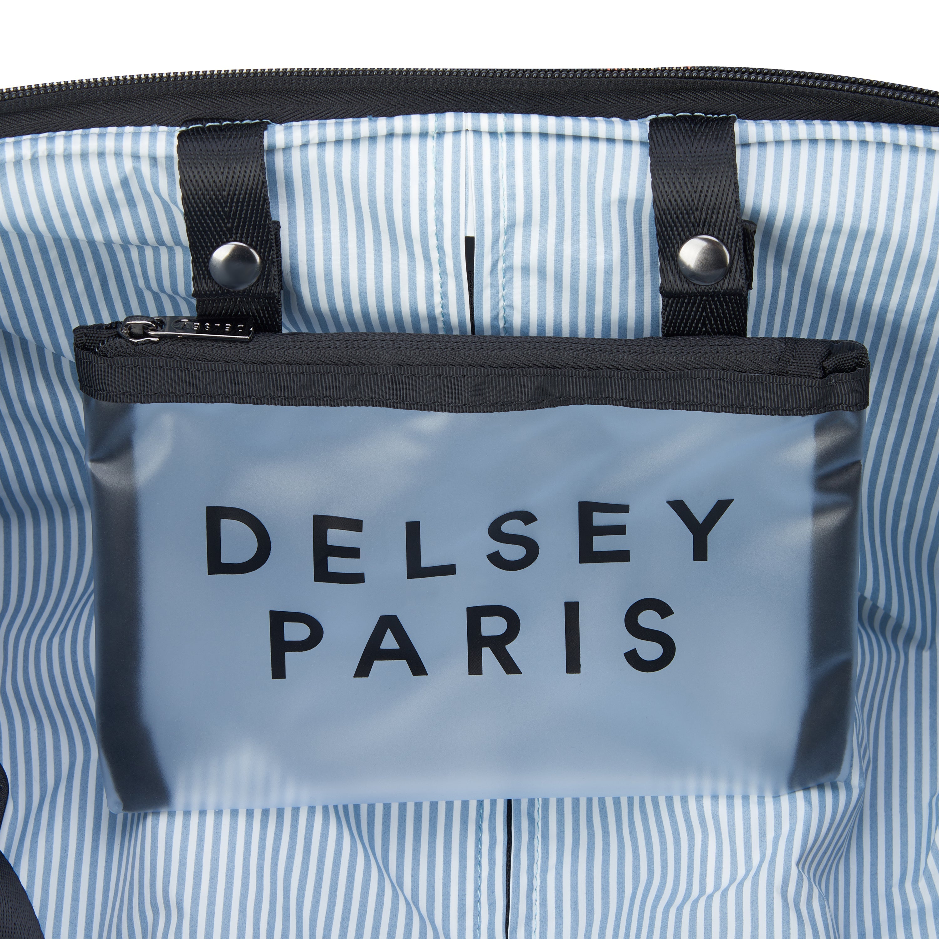 Delsey Wagram Carry-On Plus Expandable Spinner in Black — detail view 6 # color_Black