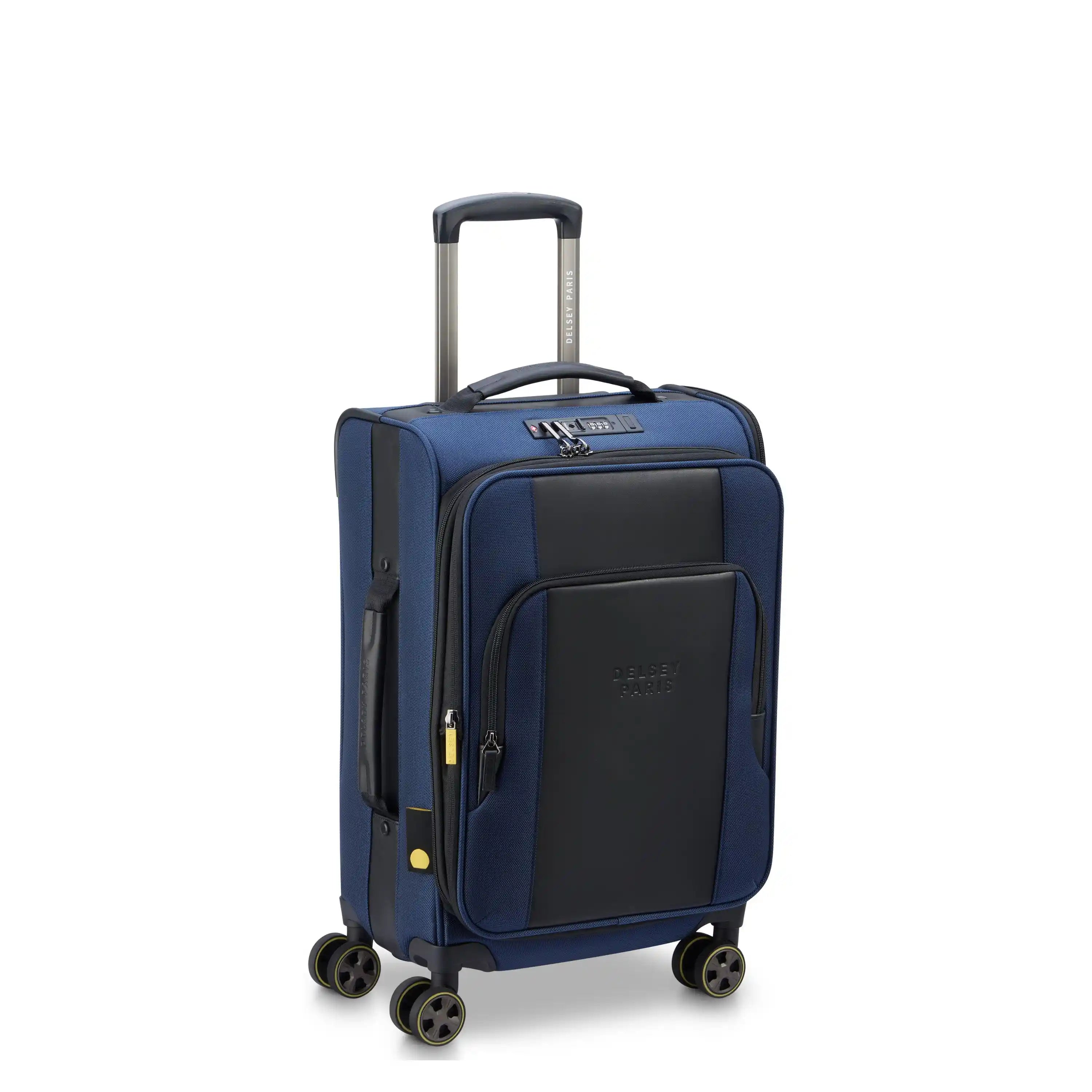 Delsey Wagram Carry-On Plus Expandable Spinner in Navy — angle view 2 # color_Navy