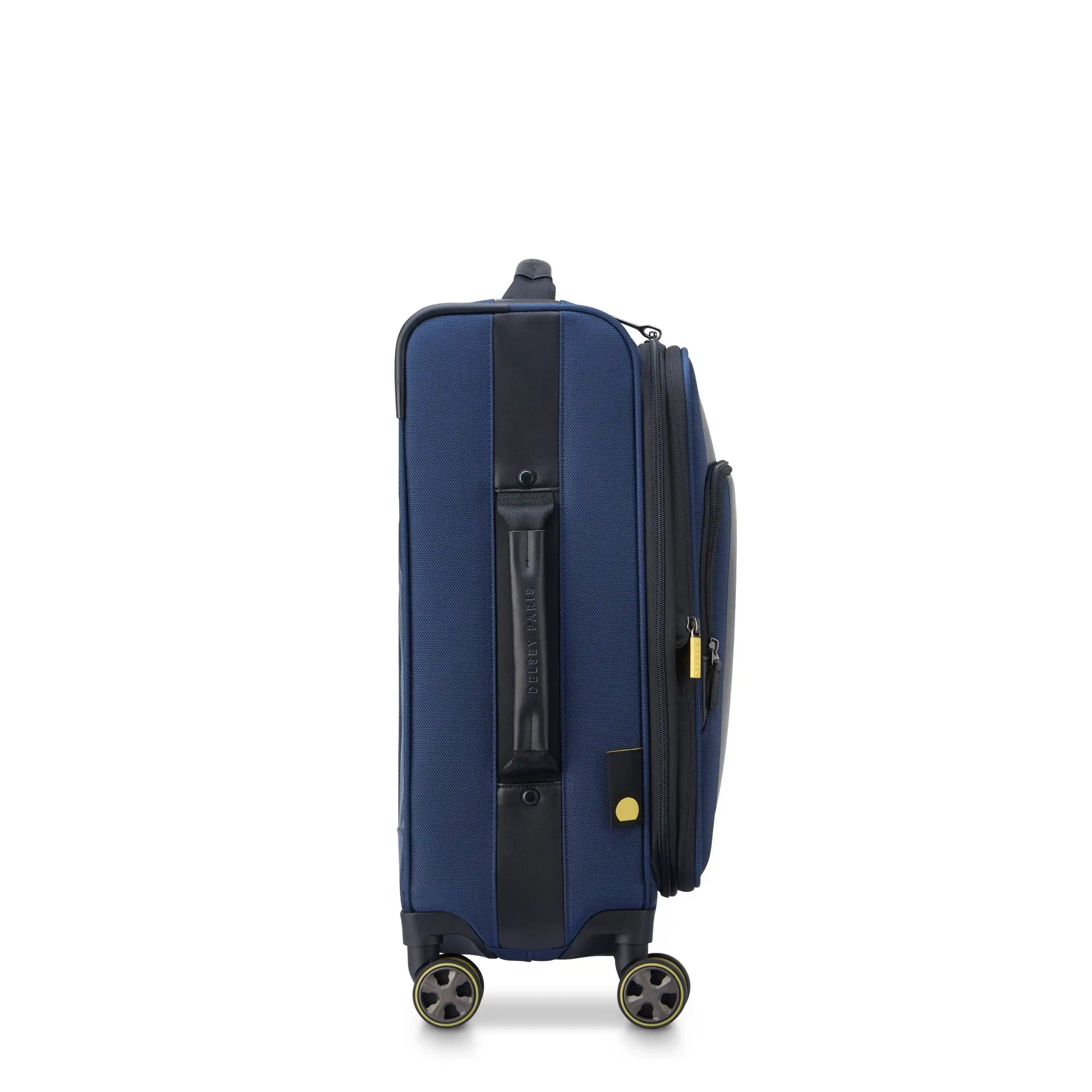 Delsey Wagram Carry-On Plus Expandable Spinner in Navy — angle view 4 # color_Navy