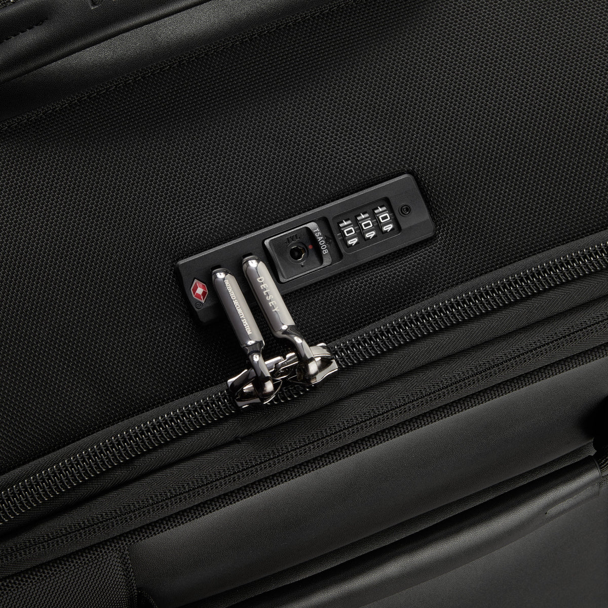 Delsey Wagram Medium Trunk Expandable Spinner in Black — detail view 5 # color_Black