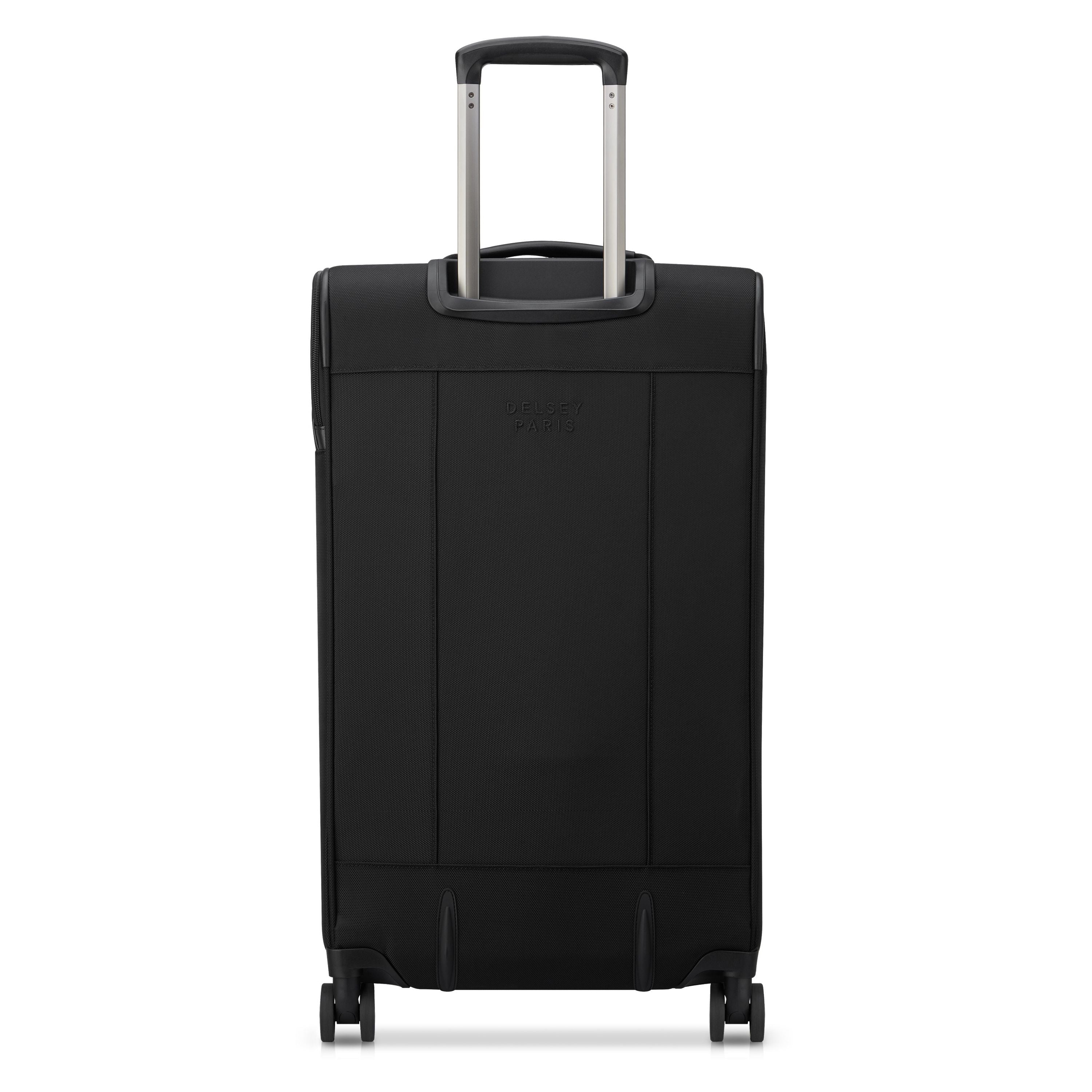 Delsey Wagram Medium Trunk Expandable Spinner in Black — back view # color_Black