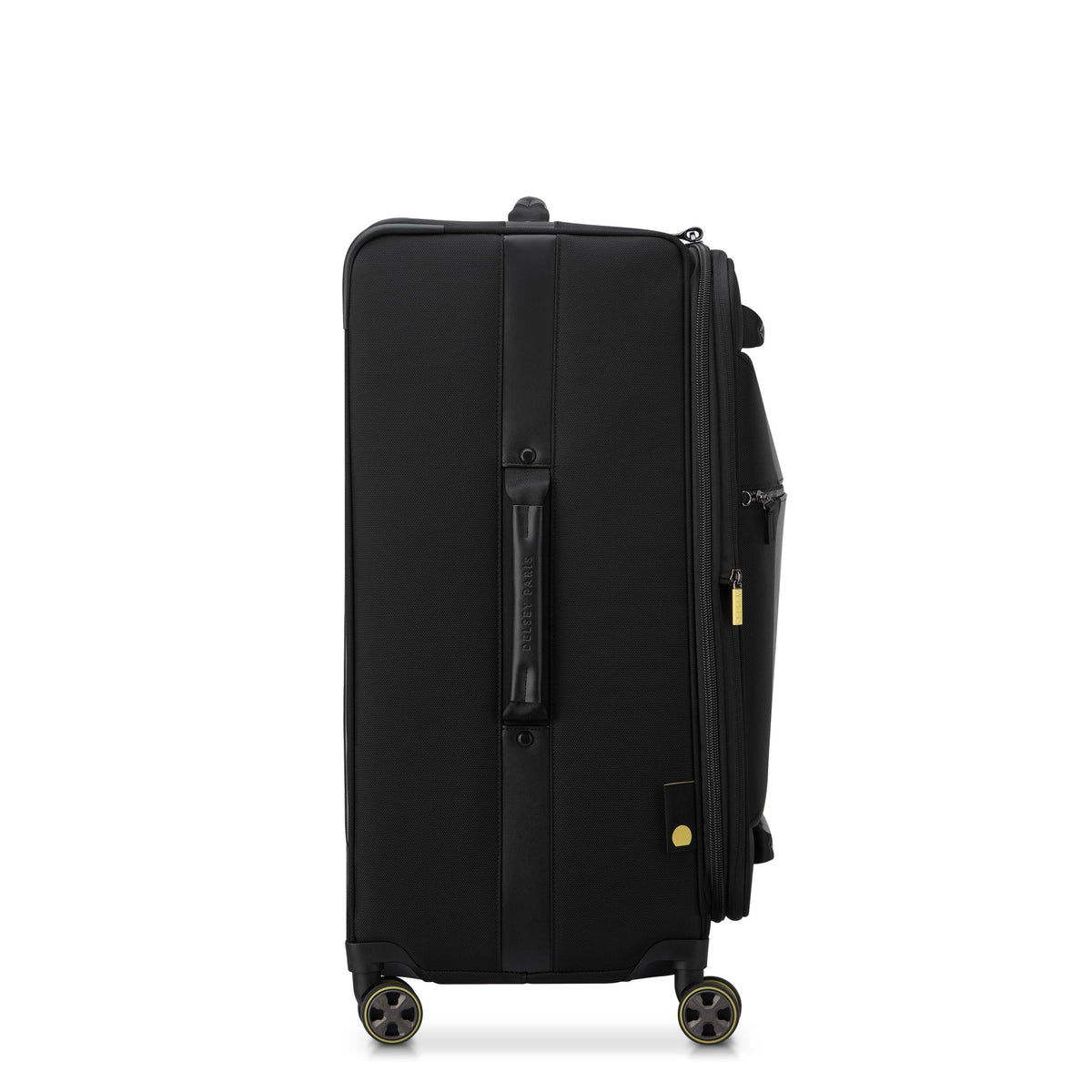 Delsey Wagram Medium Trunk Expandable Spinner in Black — angle view 4 # color_Black