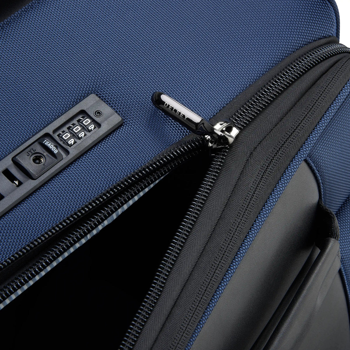 Delsey Wagram Medium Trunk Expandable Spinner in Navy — detail view 5 # color_Navy