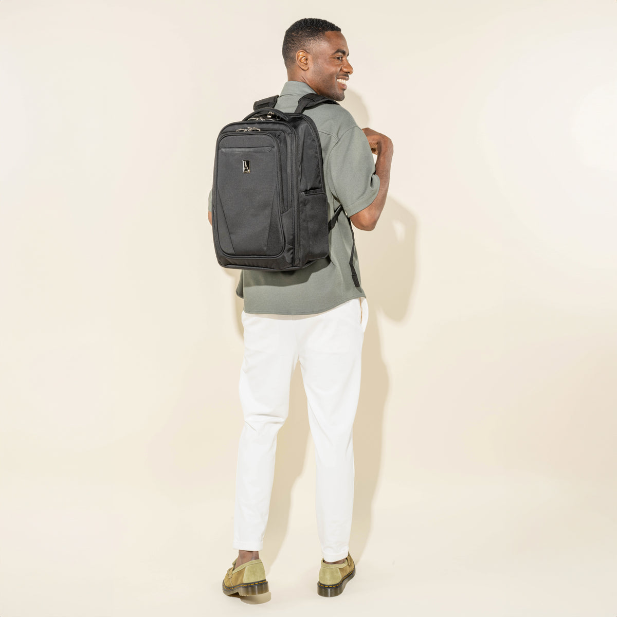 Travelpro Maxlite Laptop Backpack in Black — angle view 2