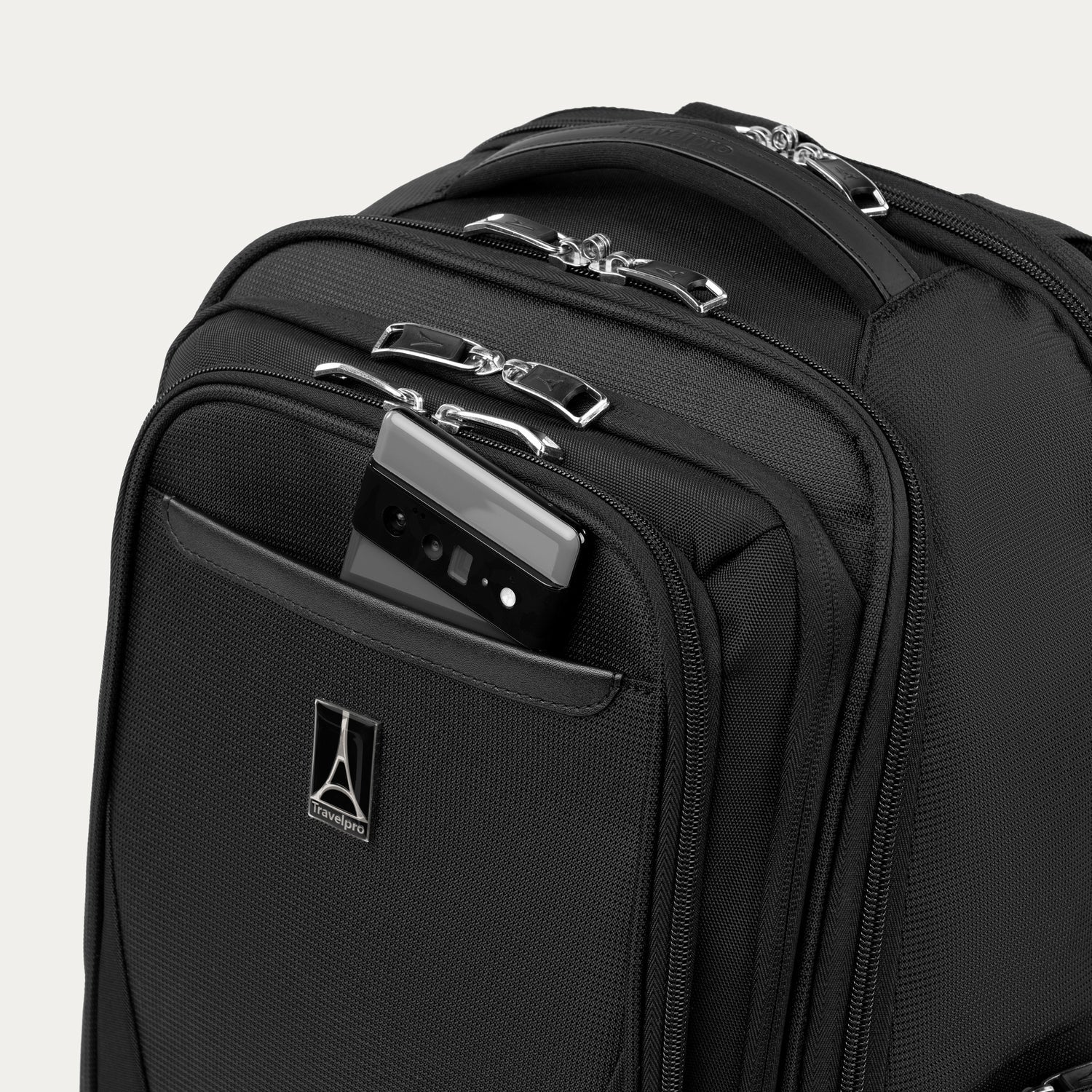 Travelpro Maxlite Laptop Backpack in Black — detail view
