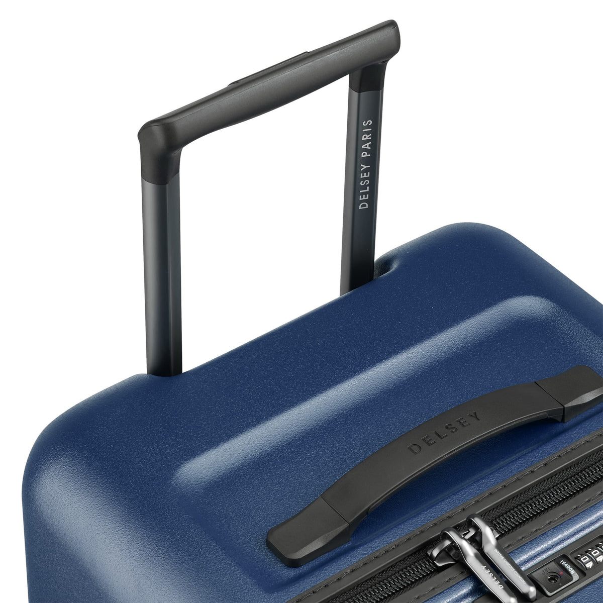 Delsey Turenne 2.0 Large Trunk Spinner in Night Blue — detail view # color_Night Blue
