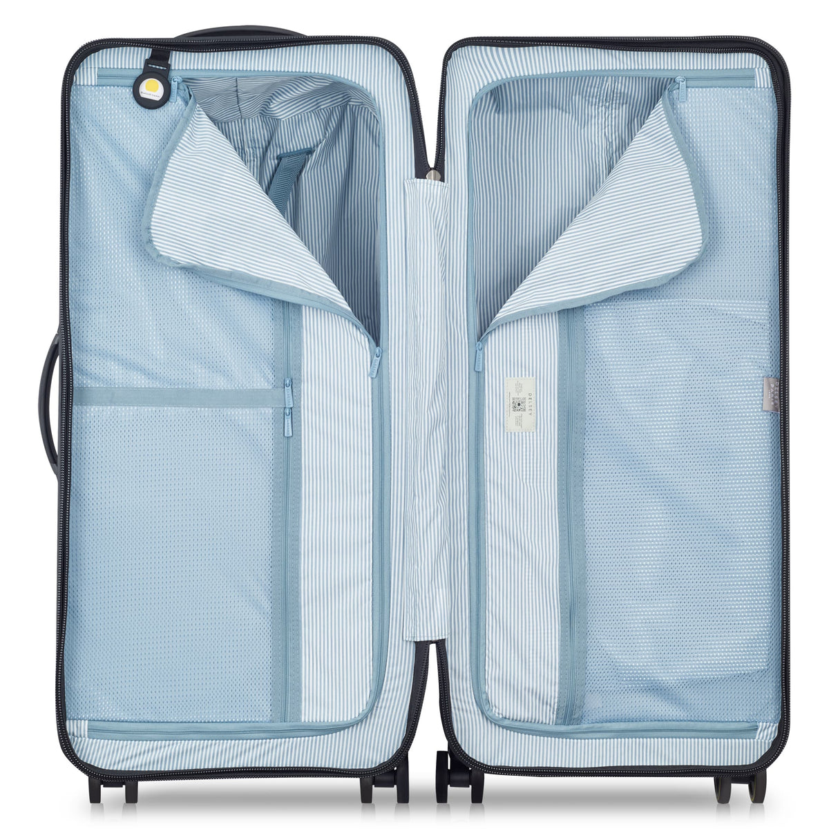 Delsey Turenne 2.0 Large Trunk Spinner in Blue Grey — interior view # color_Blue Grey