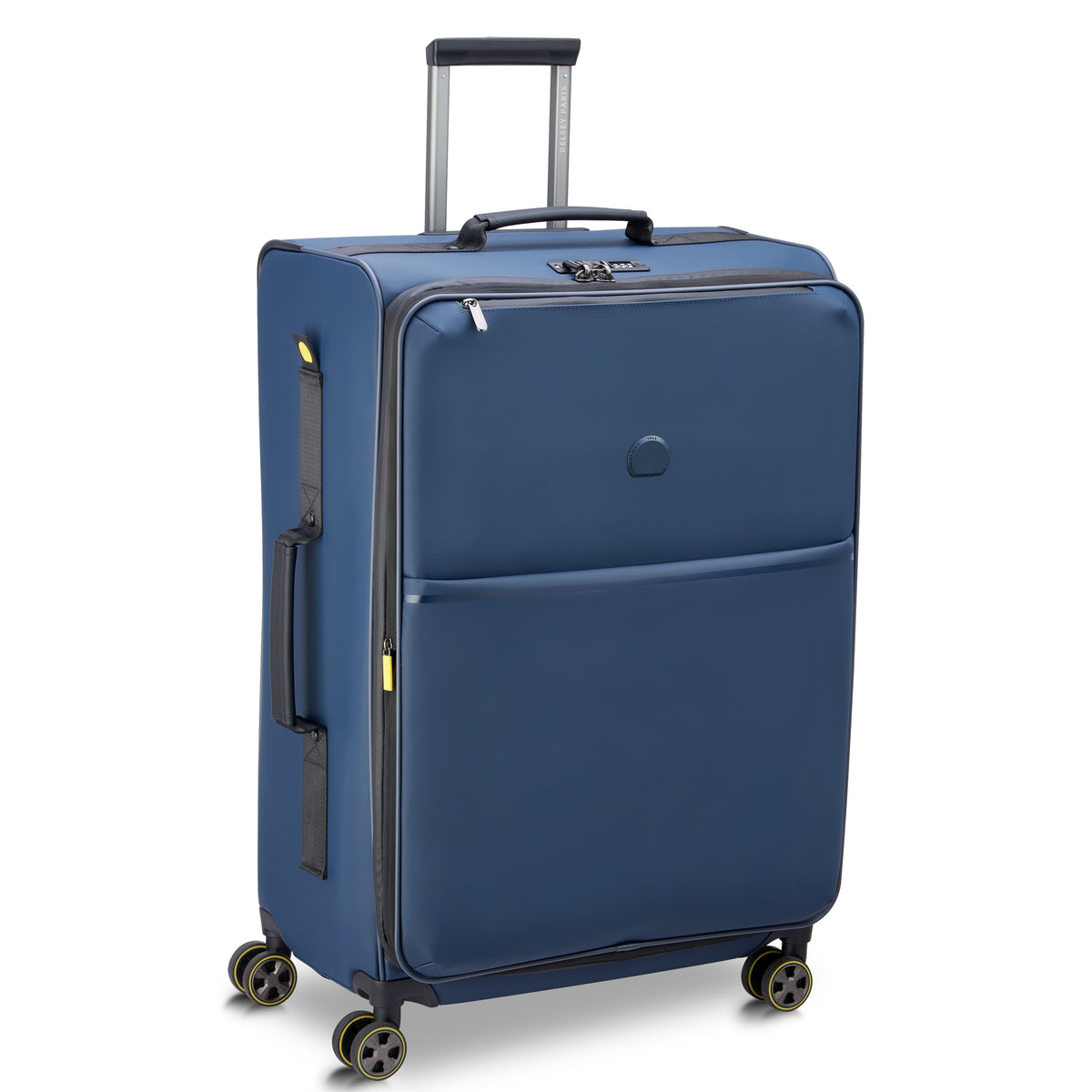Delsey Turenne Soft Large Expandable Spinner in Navy — angle view 2