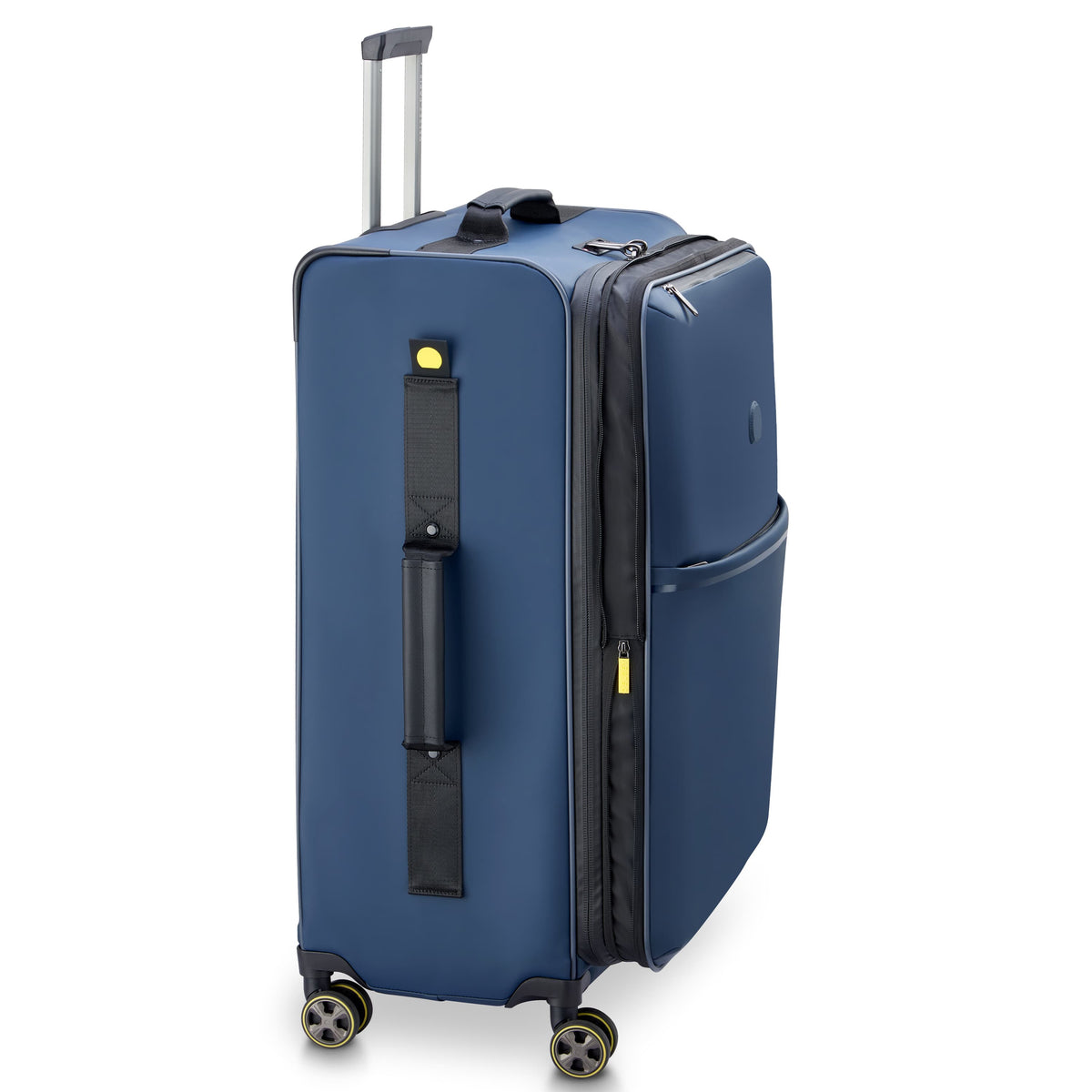 Delsey Turenne Soft Large Expandable Spinner in Navy — angle view 3