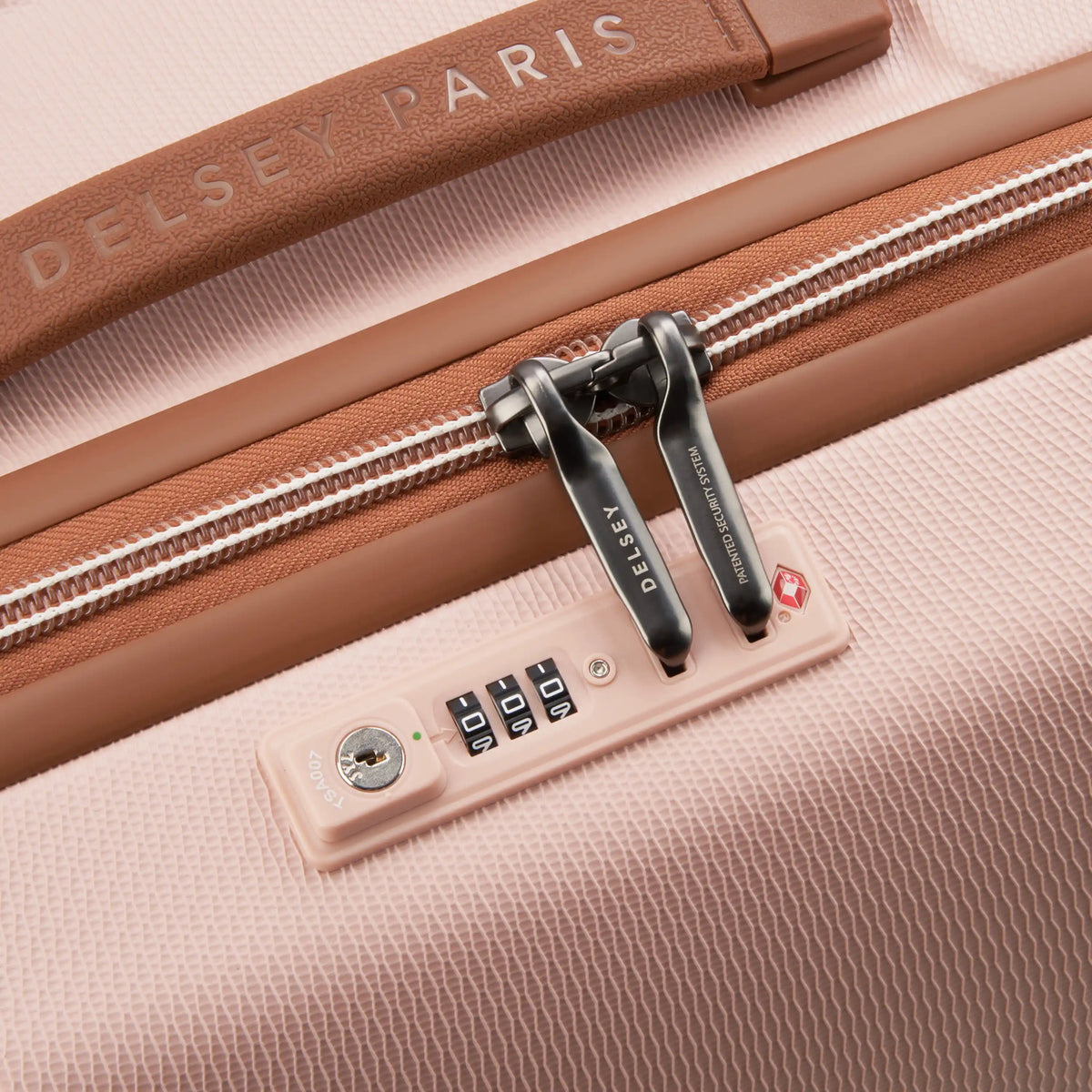 Delsey Chatelet Air 2.0 Medium Trunk - Spinner in Blush Pink — detail view