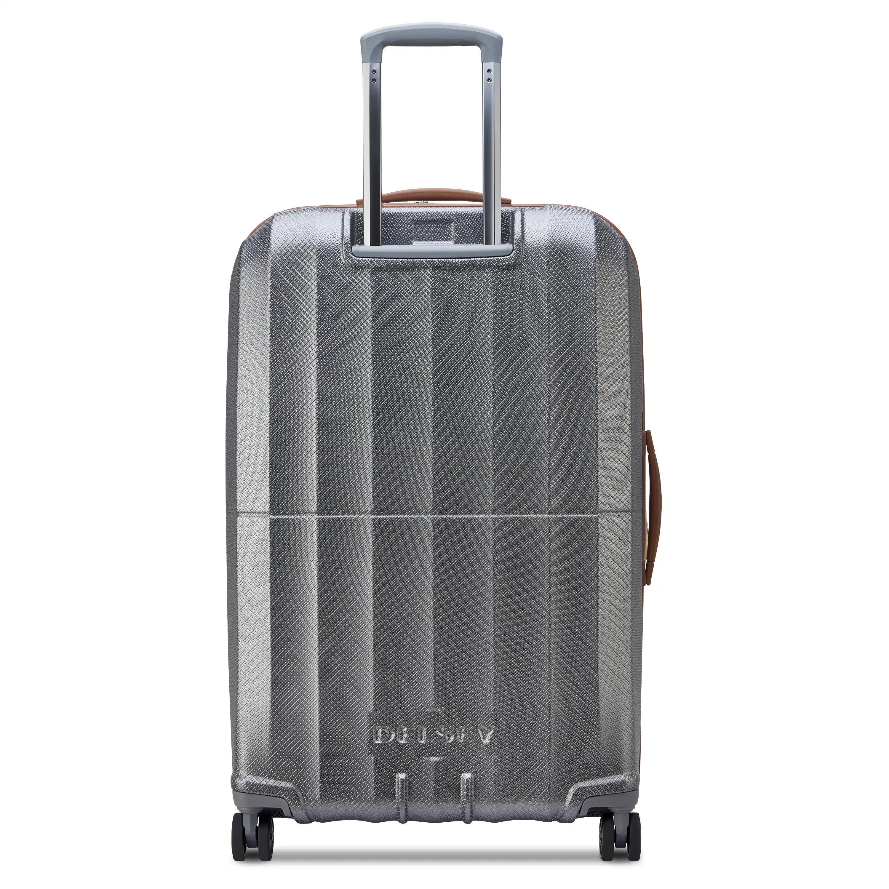 Delsey Carrousel Large Expandable Spinner in Platinum — back view # color_Platinum