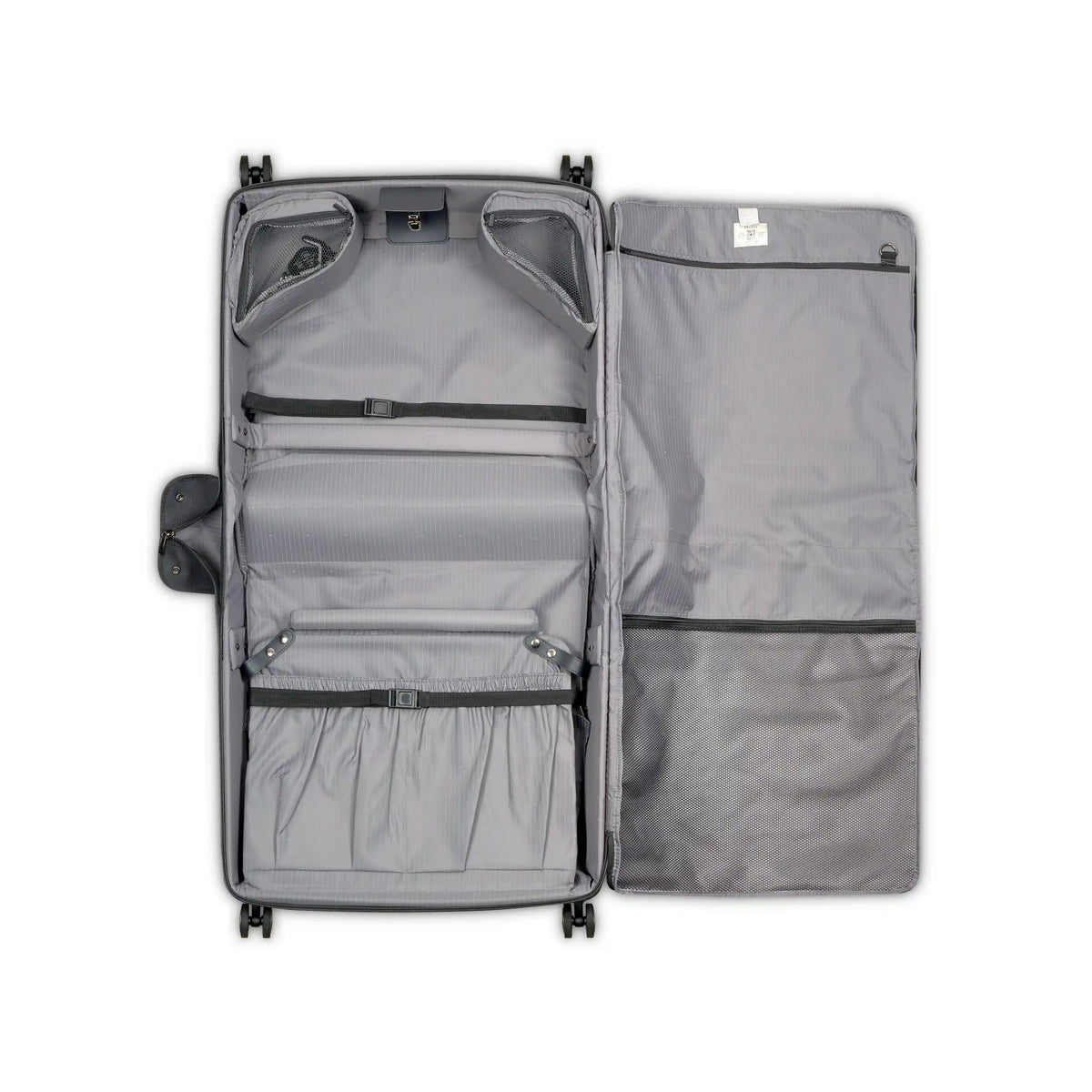 Delsey Helium DLX Large Rolling Garment Bag in Black — interior view # color_Black