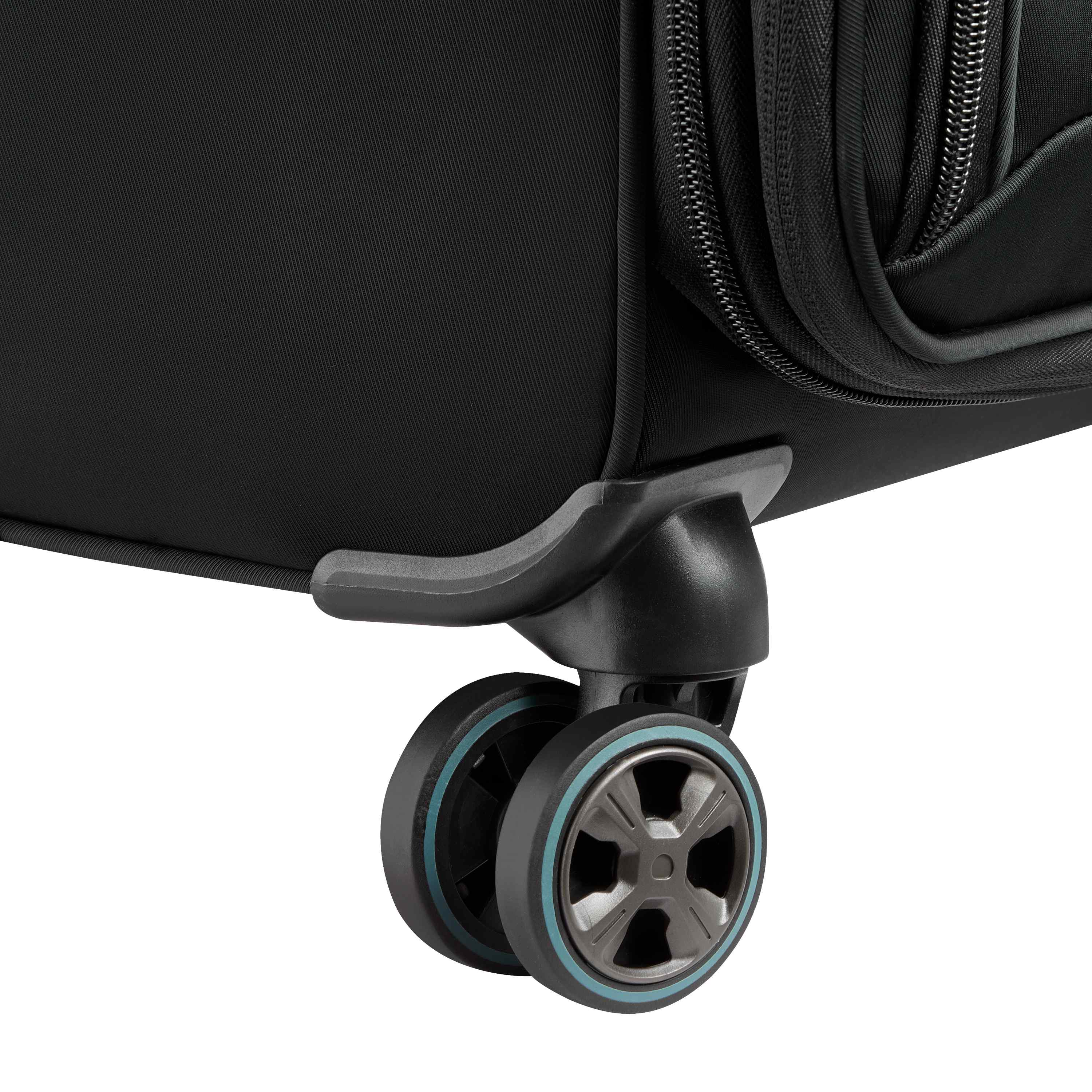 Delsey Cruise 3.0 Softside Carry-On Plus Expandable Spinner in Black — detail view 3 # color_Black