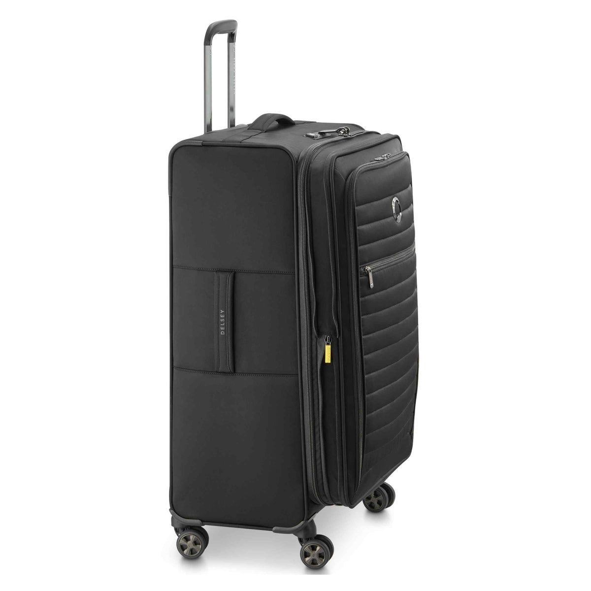 Delsey Cruise 3.0 Softside Large Expandable Spinner in Black — angle view 3 # color_Black