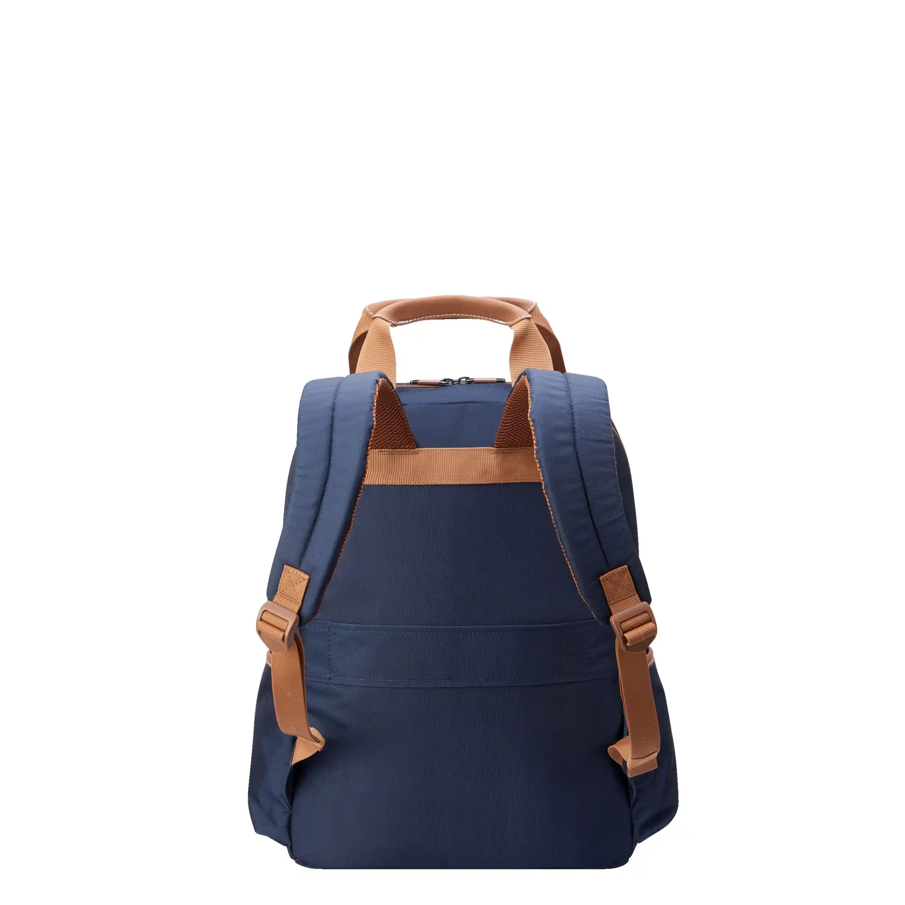 Delsey Flanerie SE Laptop Backpack in Navy — back view # color_Navy