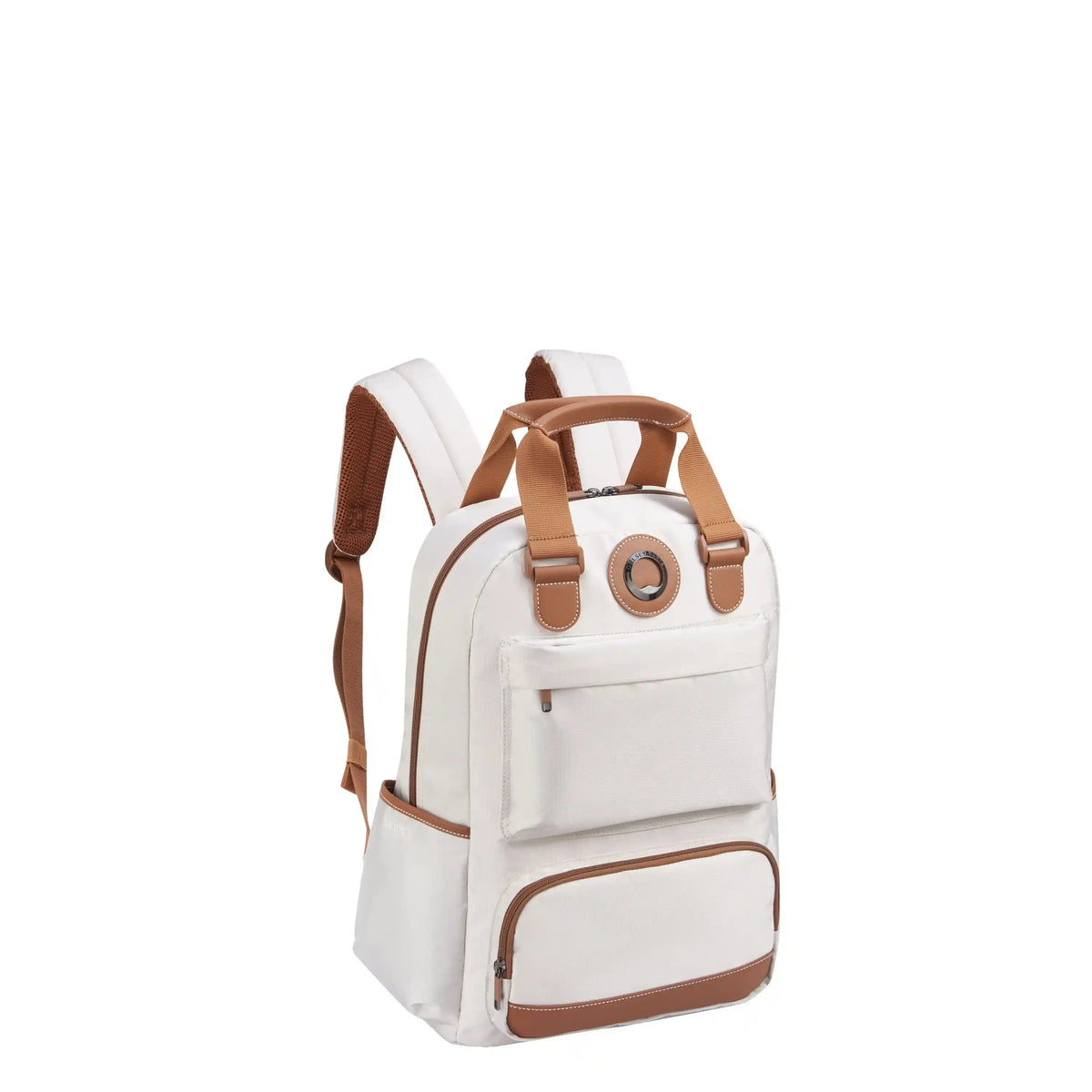 Delsey Flanerie SE Laptop Backpack in Champagne — front view