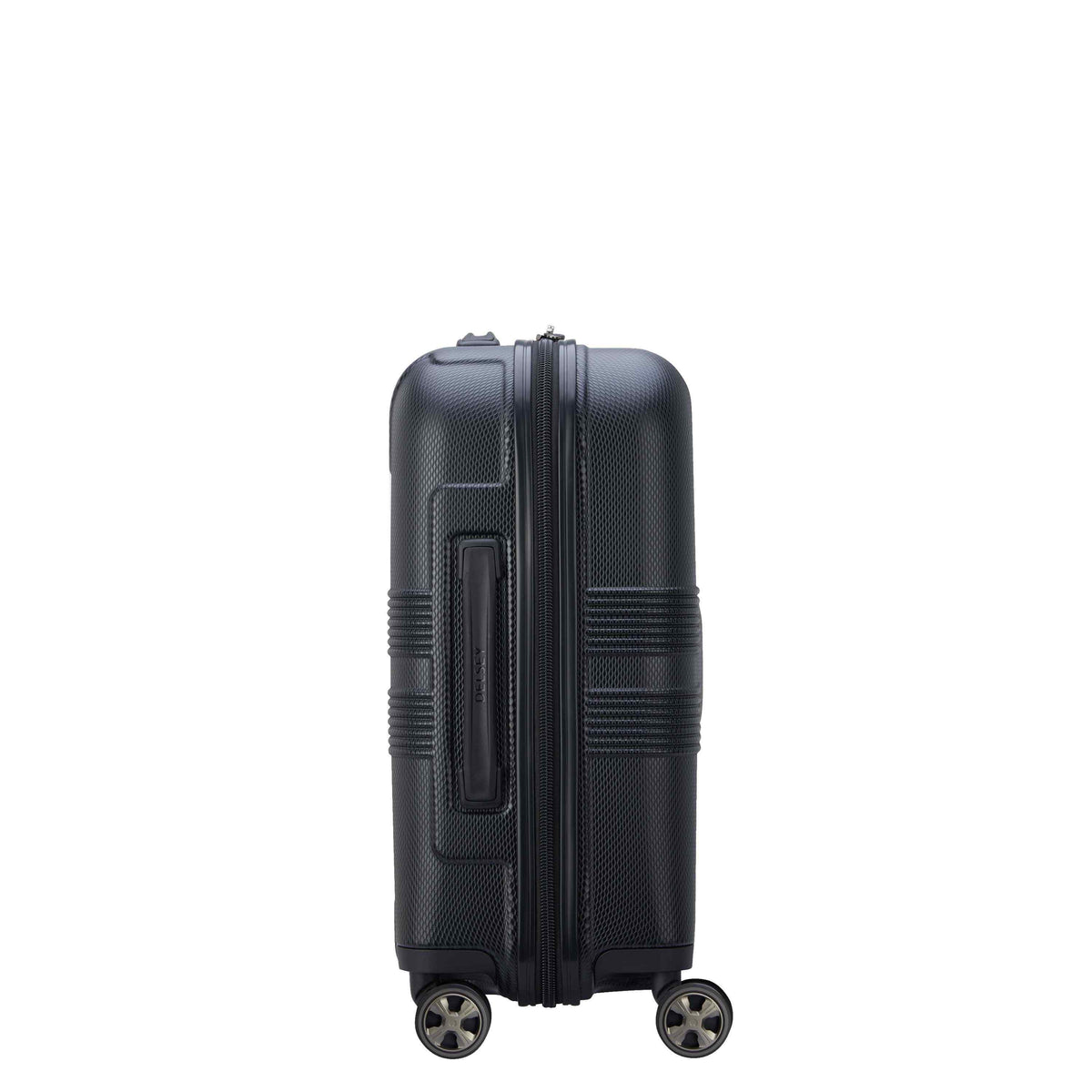Delsey Flanerie SE Carry-On Spinner in Black — side view # color_Black