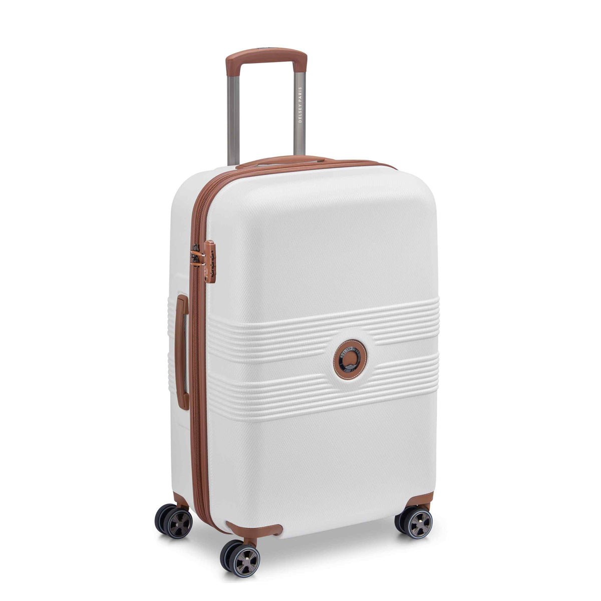 Delsey Flanerie SE Medium Spinner in Champagne — front view # color_Champagne
