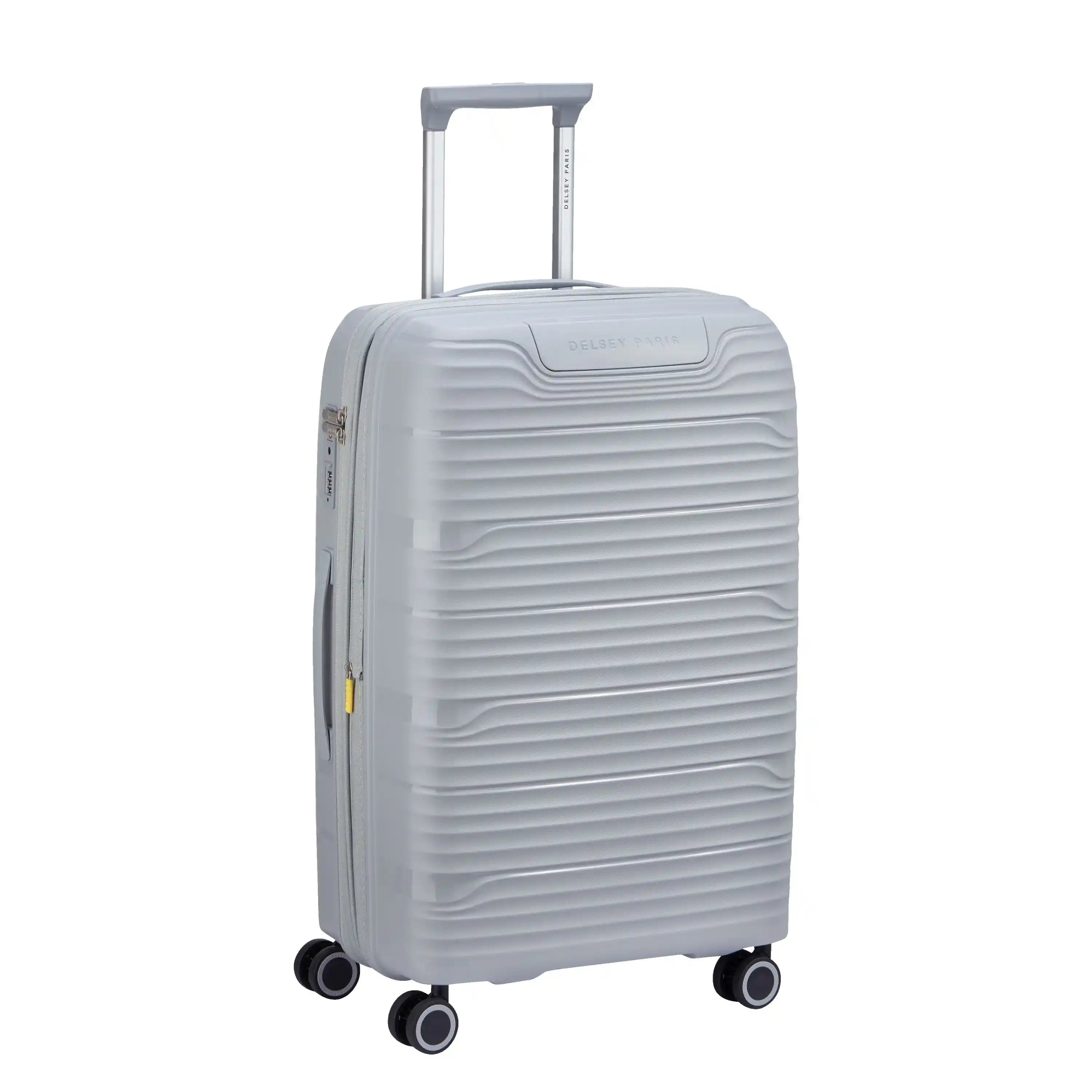 Delsey Dune Medium Expandable Spinner in Lunar Rock — front view # color_Lunar Rock