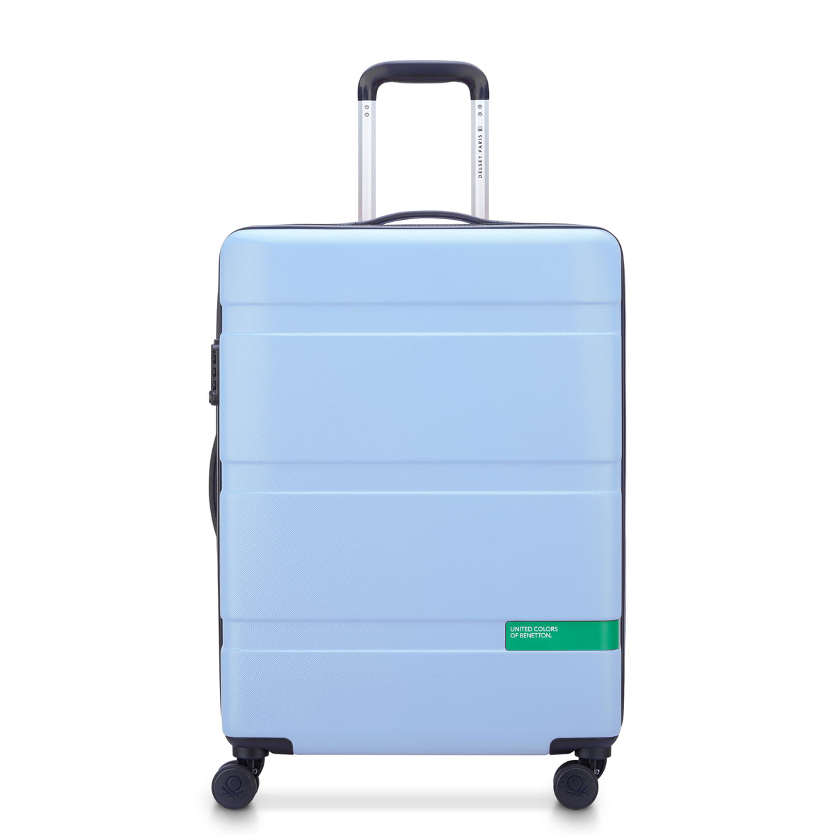 Delsey NOW! Hardside Medium Spinner in Light Blue — front view # color_Light Blue