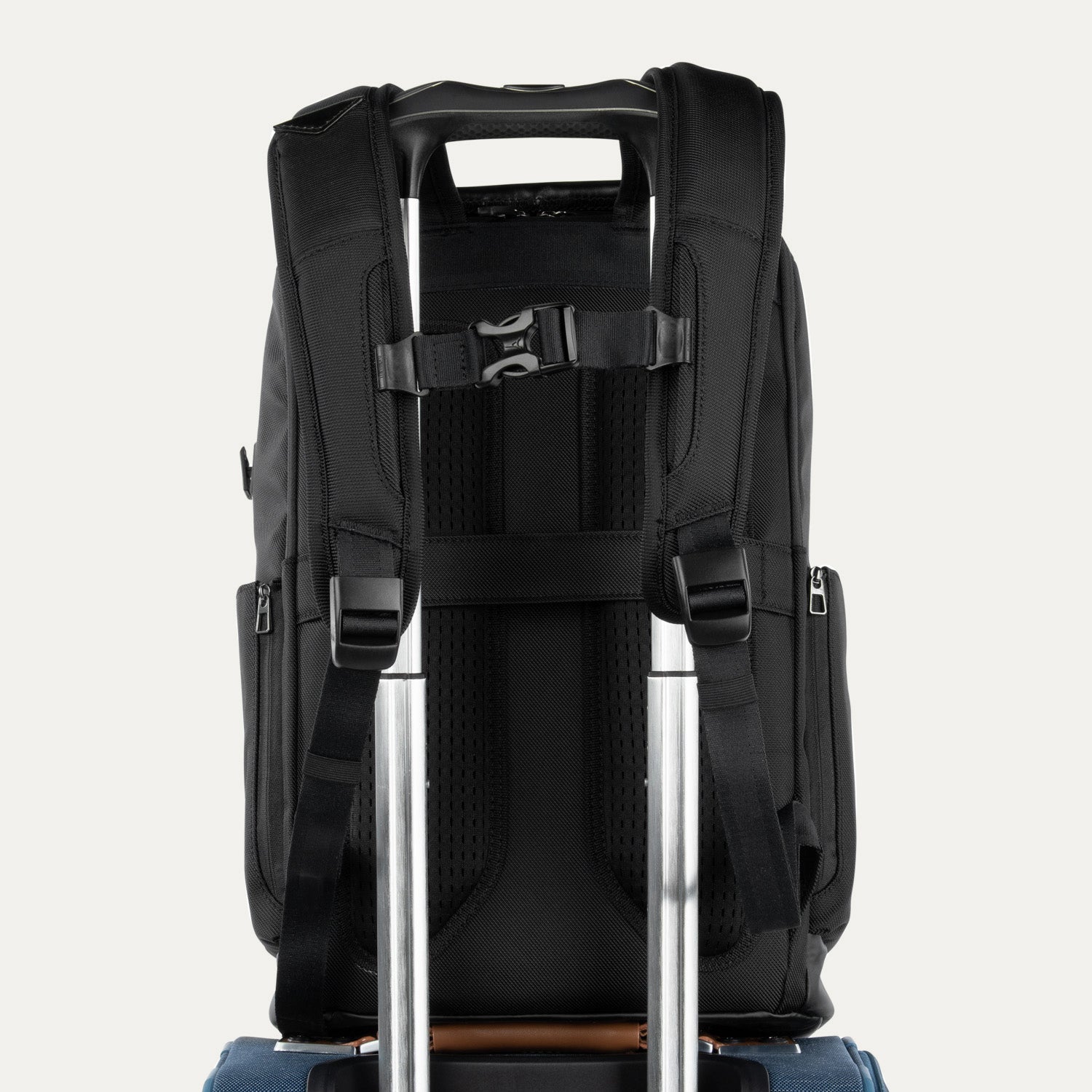 Travelpro Crew Executive Choice 3 Medium Top Load Backpack in Jet Black — interior view