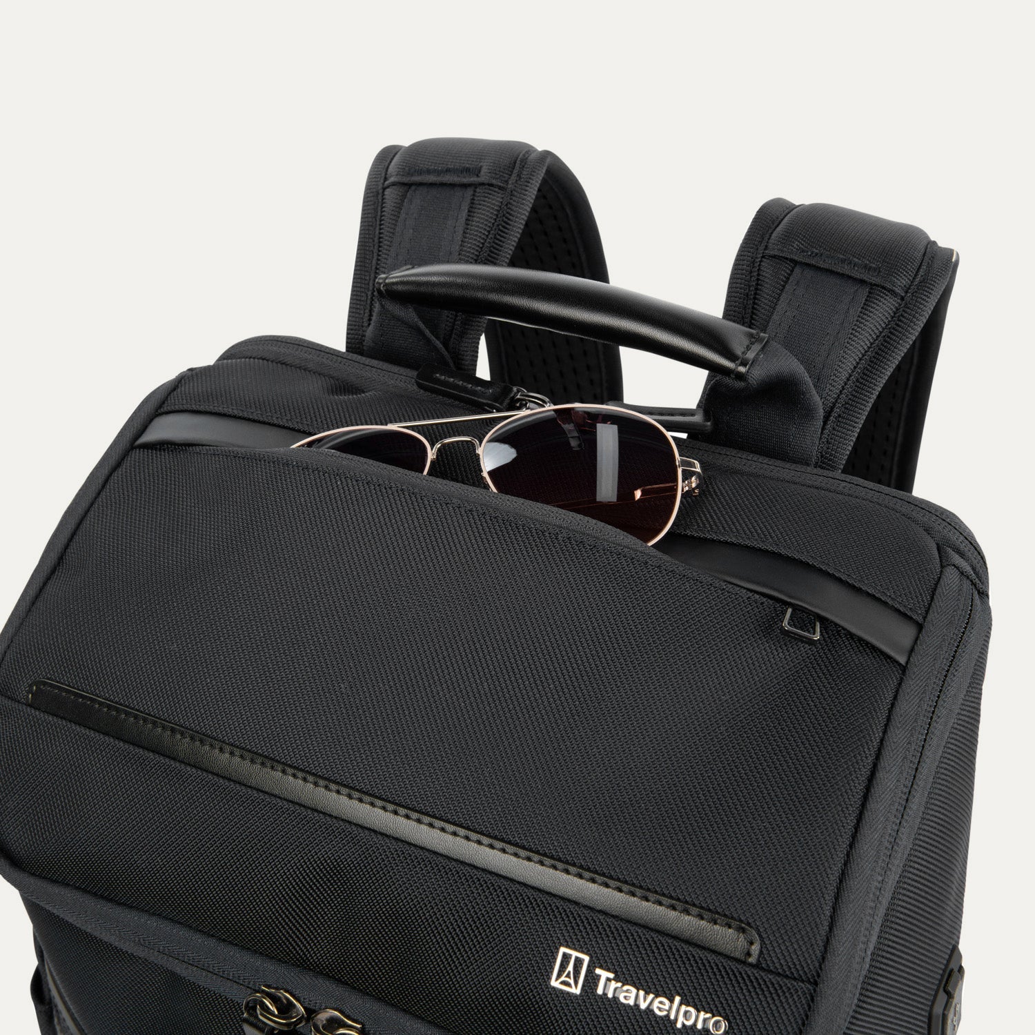 Travelpro Crew Executive Choice 3 Medium Top Load Backpack in Jet Black — lifestyle 2