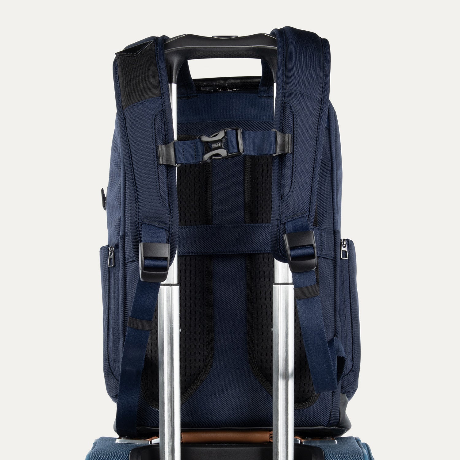 Travelpro Crew Executive Choice 3 Medium Top Load Backpack in Patriot Blue — detail view