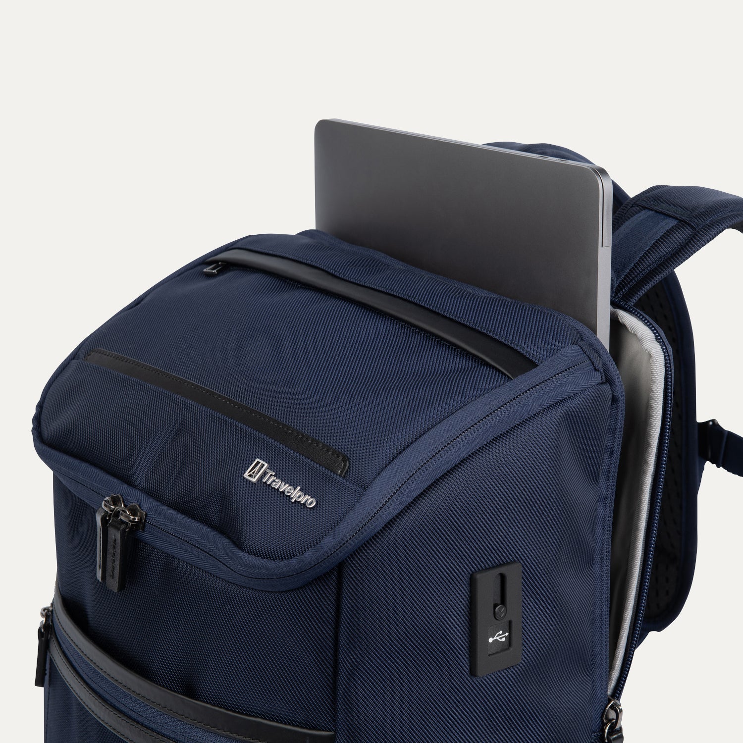 Travelpro Crew Executive Choice 3 Medium Top Load Backpack in Patriot Blue — lifestyle