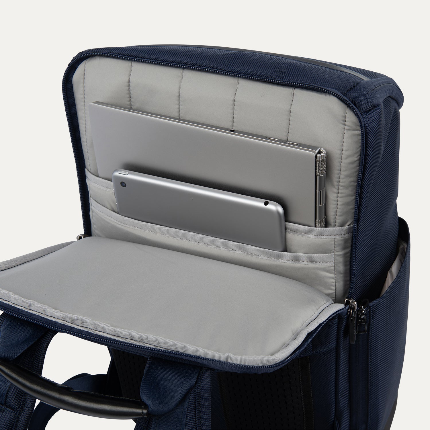 Travelpro Crew Executive Choice 3 Medium Top Load Backpack in Patriot Blue — back view