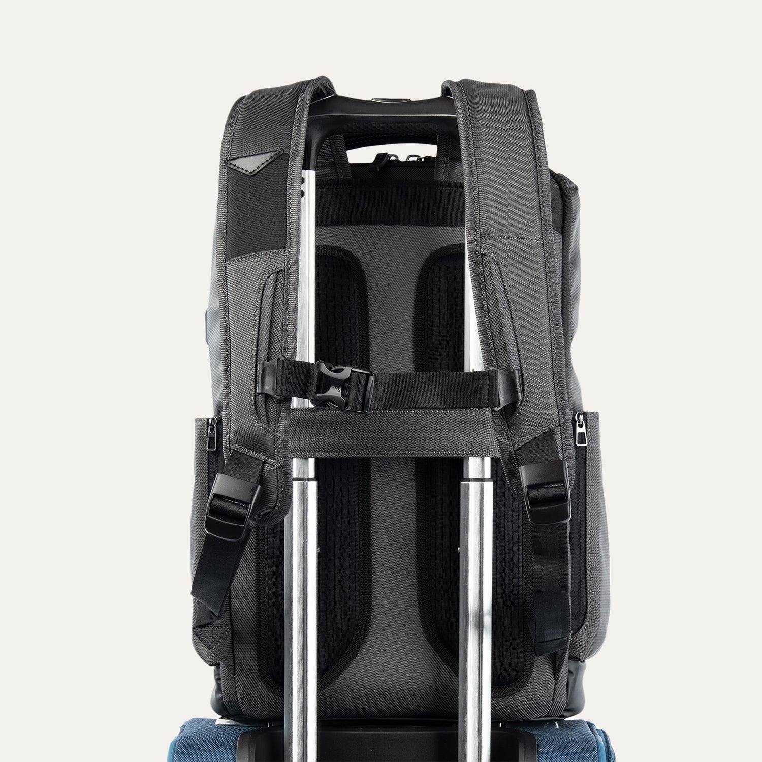 Travelpro Crew Executive Choice 3 Medium Top Load Backpack in Titanium Grey — angle view 3