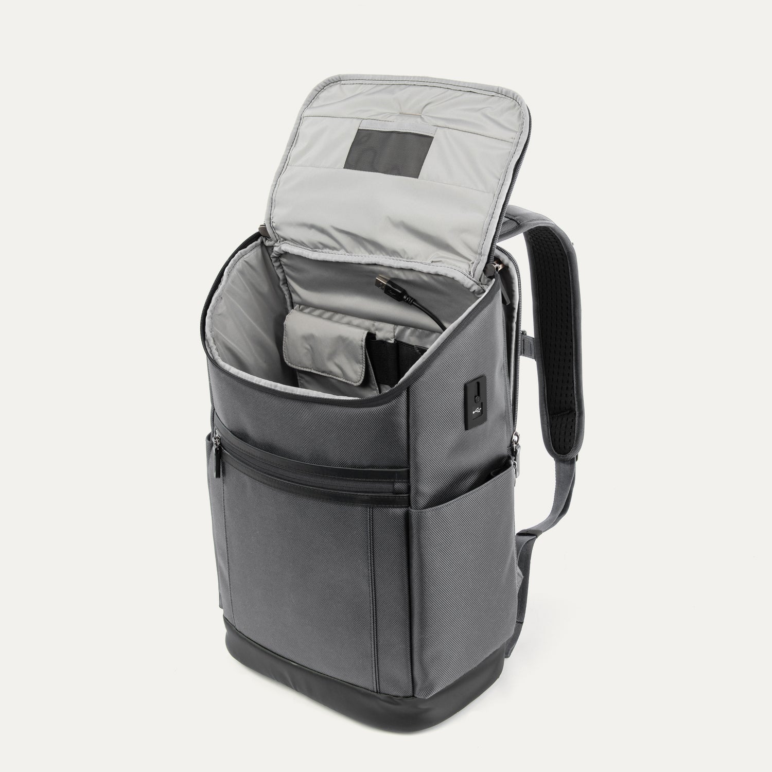 Travelpro Crew Executive Choice 3 Medium Top Load Backpack in Titanium Grey — front view